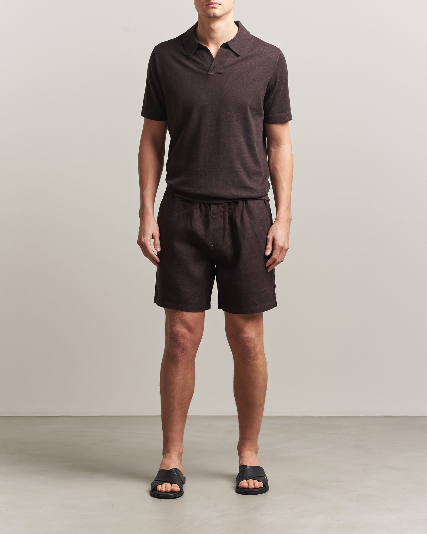 Mies | Shortsit | NN07 | Gregor Linen Drawstring Shorts Dusky Port