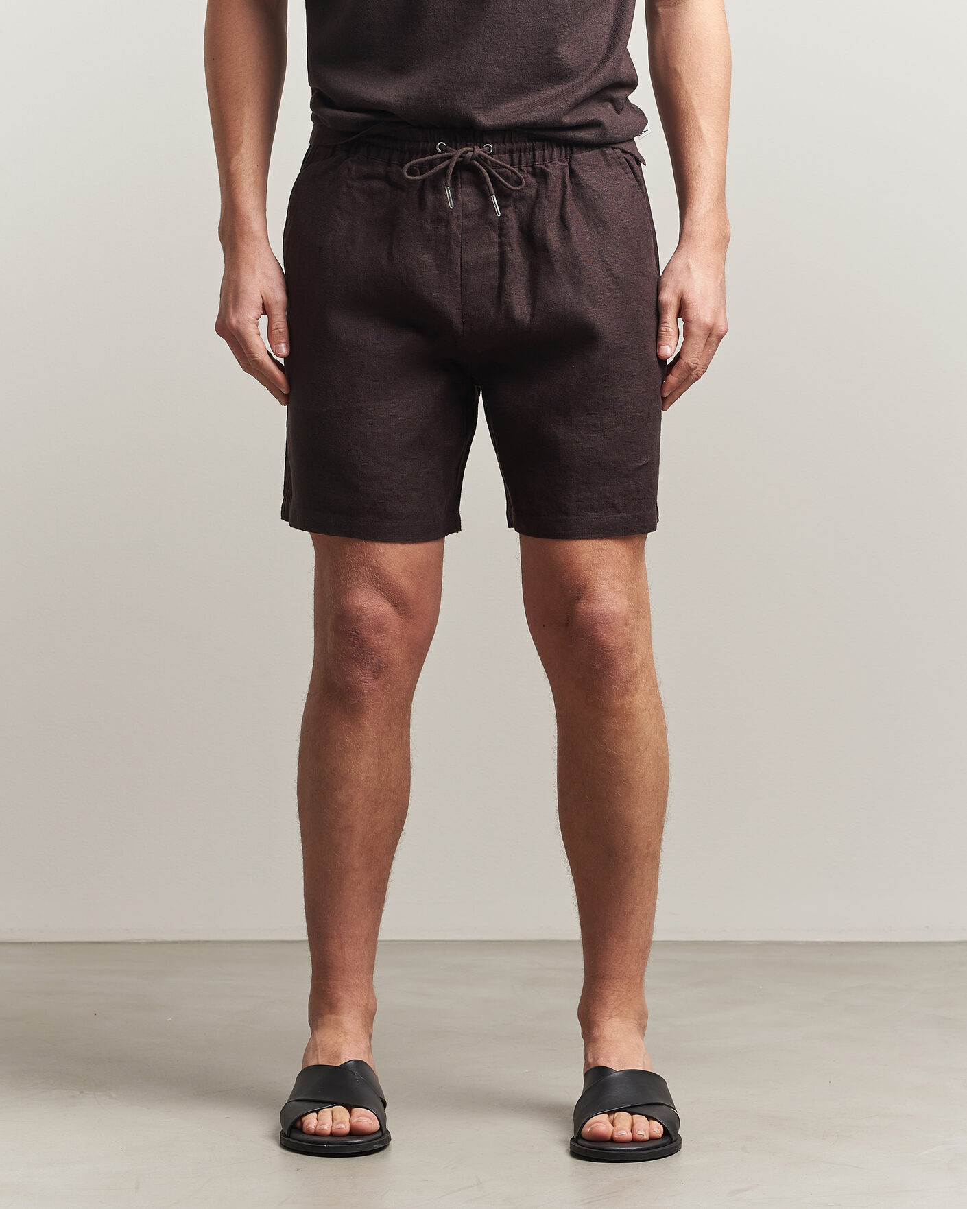 Mies | Shortsit | NN07 | Gregor Linen Drawstring Shorts Dusky Port