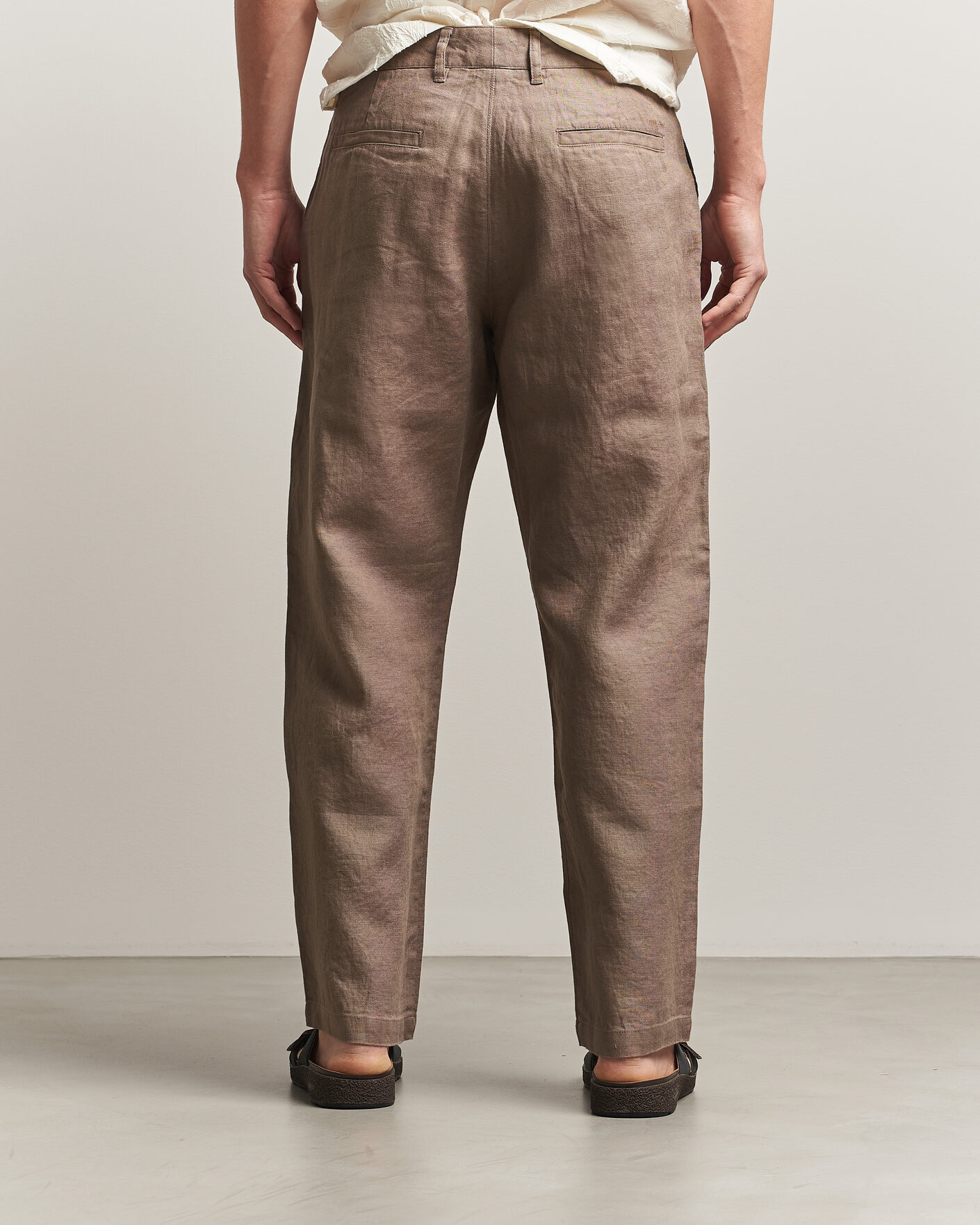 Mies | Housut | NN07 | Aden Regular Fit Linen Trousers Clay Mirage