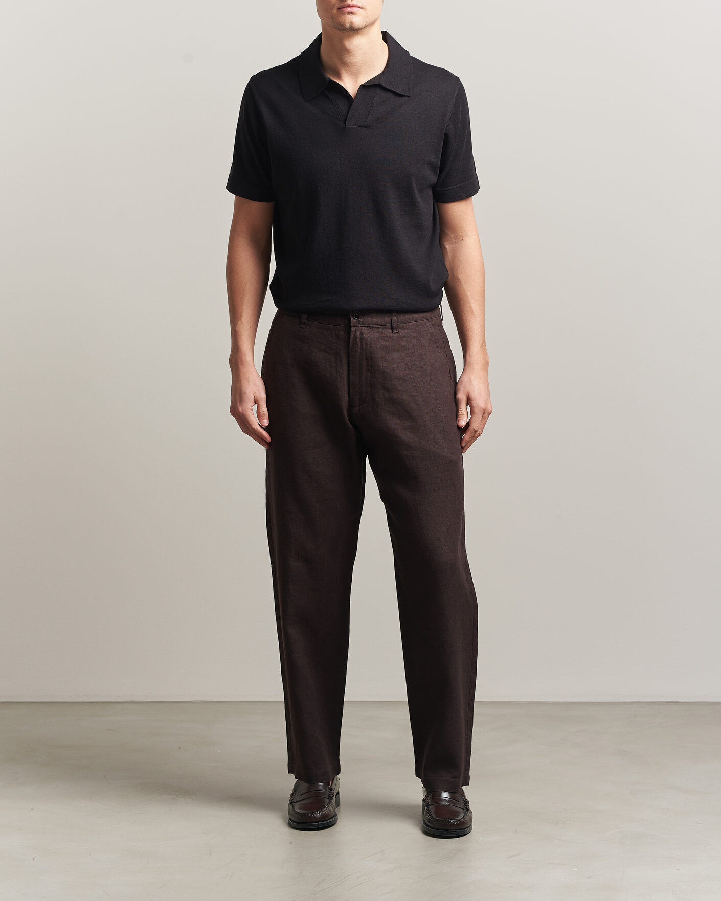 Mies | Housut | NN07 | Aden Regular Fit Linen Trousers Dusky Port