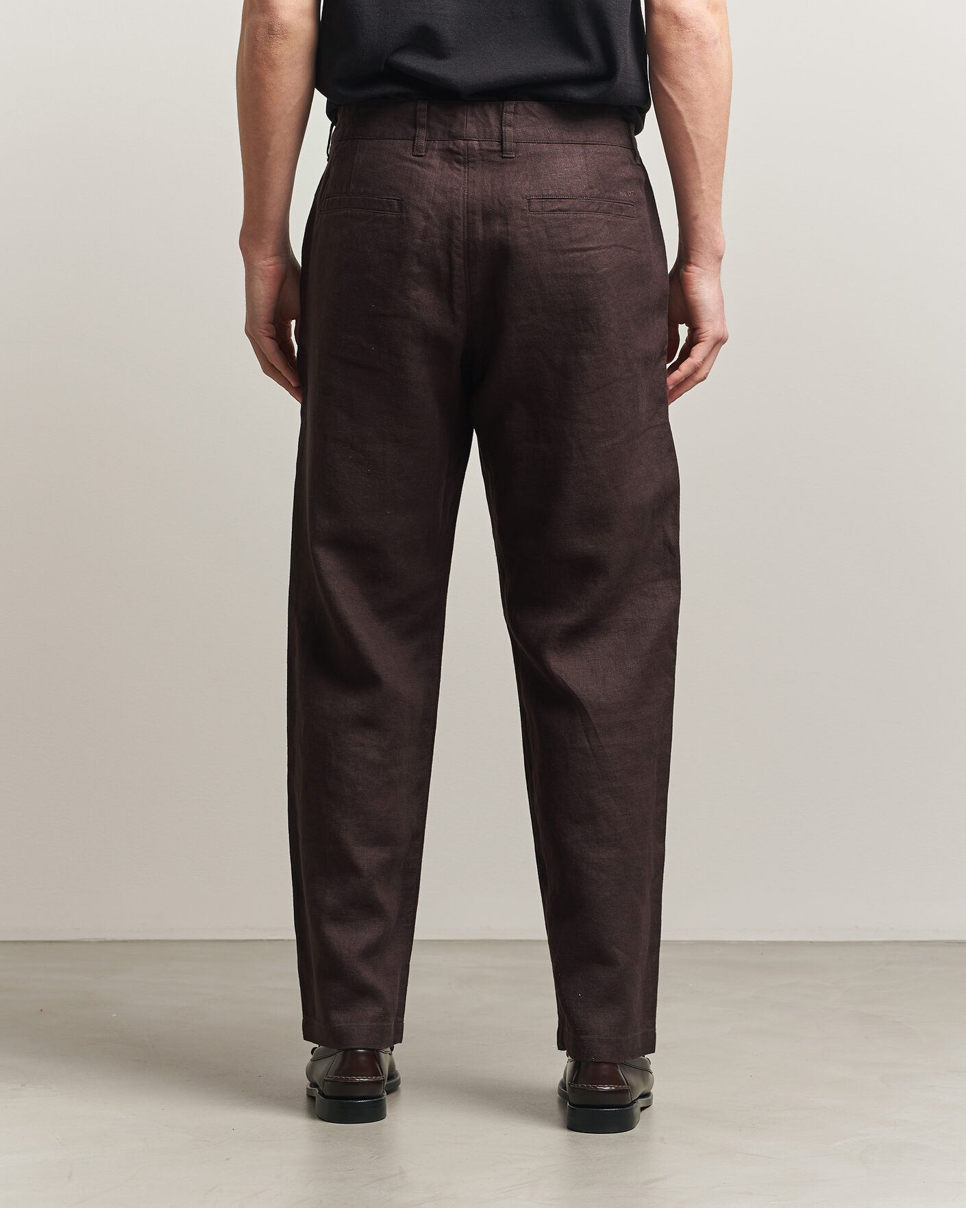 Mies | Housut | NN07 | Aden Regular Fit Linen Trousers Dusky Port