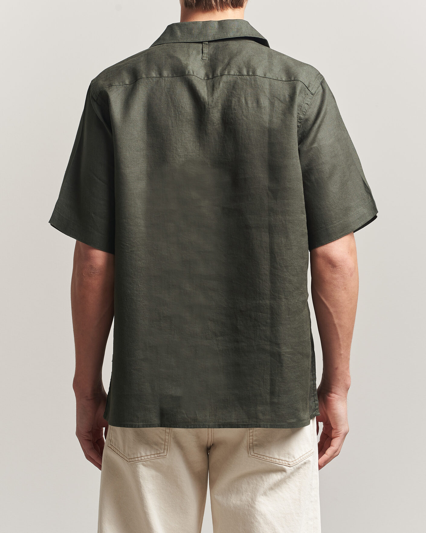 Mies | Kauluspaidat | NN07 | Julio Linen Resort Shirt Dark Army