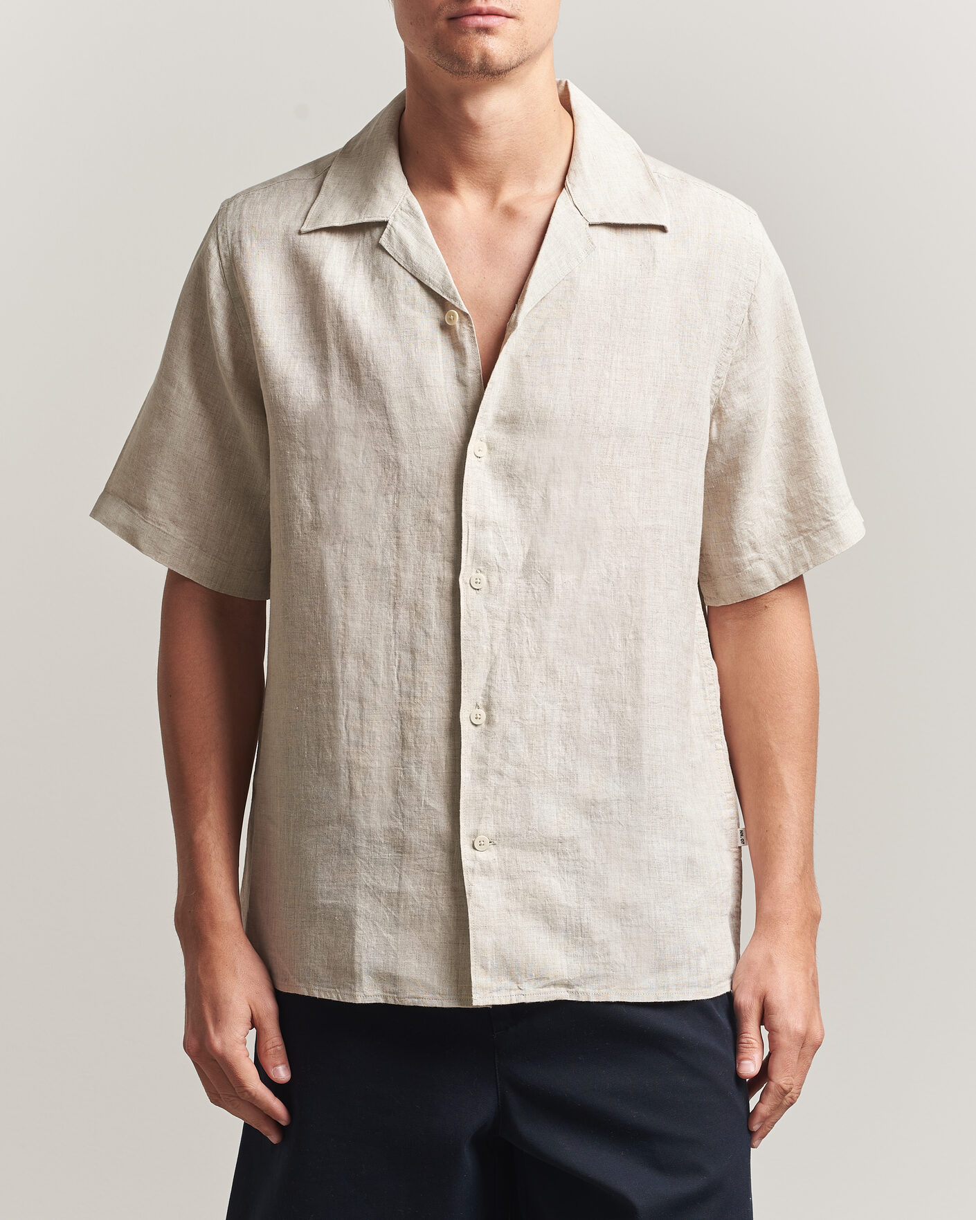 Mies | Kauluspaidat | NN07 | Julio Linen Resort Shirt Oat