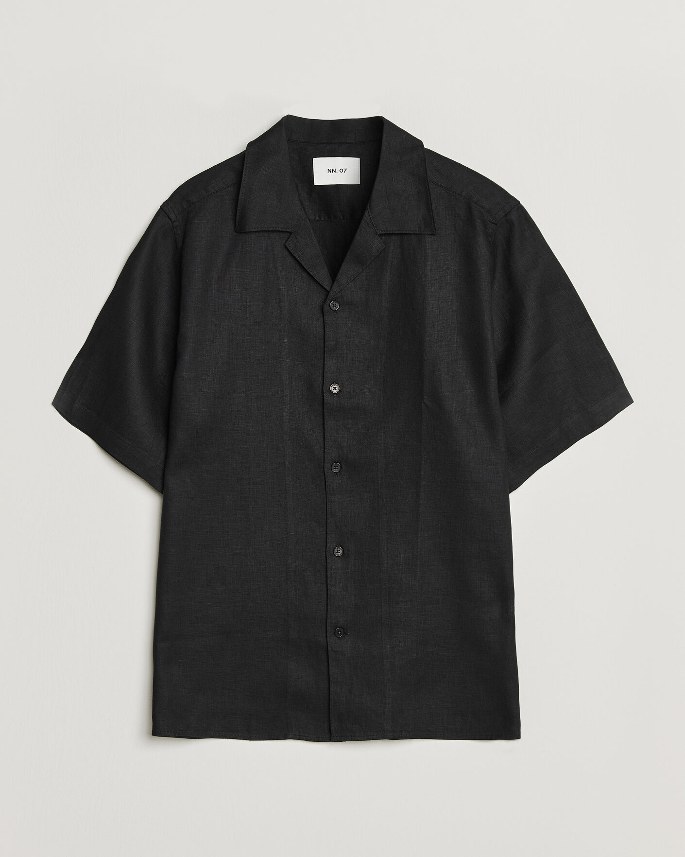 Mies | Kauluspaidat | NN07 | Julio Linen Resort Shirt Black