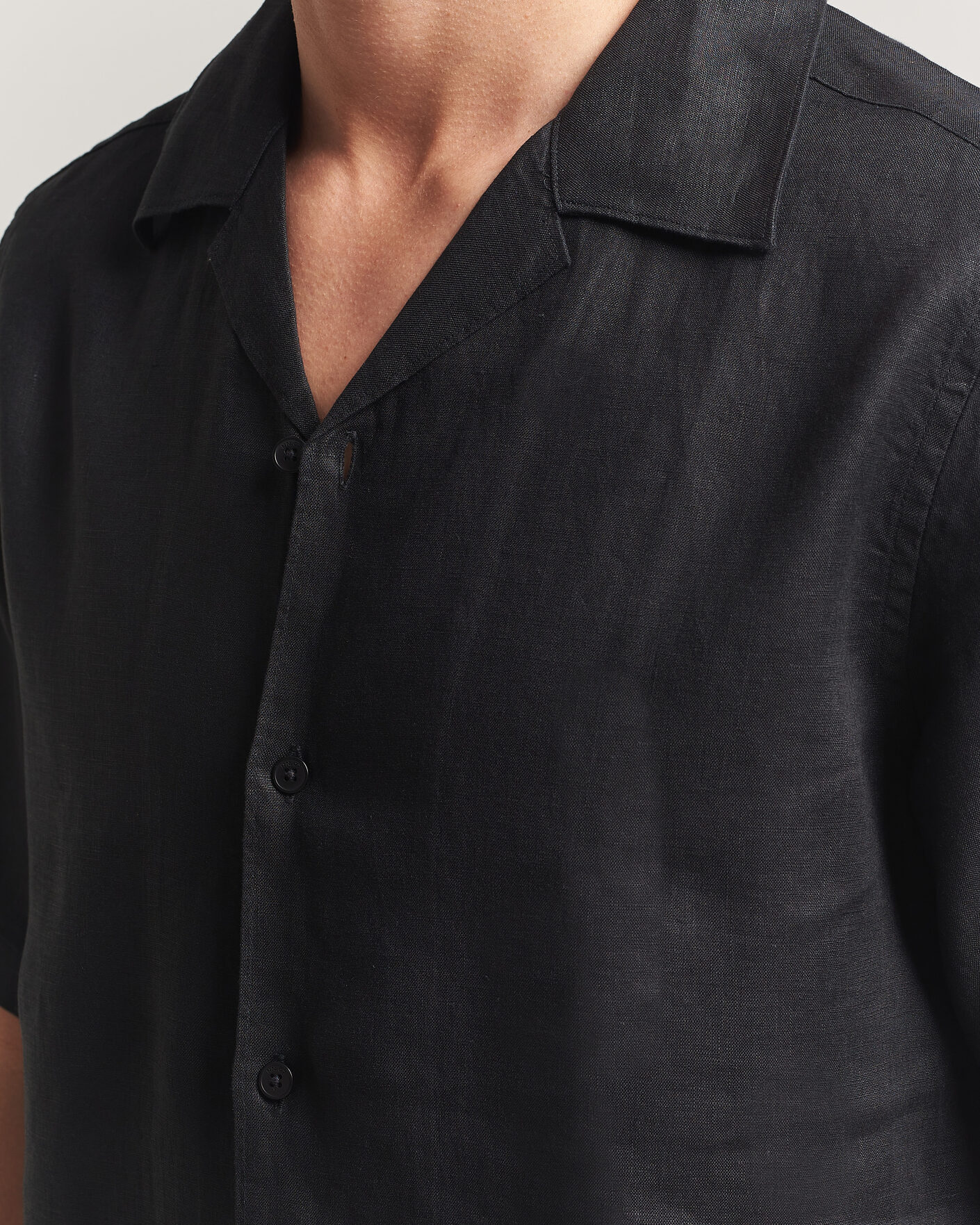 Mies | Kauluspaidat | NN07 | Julio Linen Resort Shirt Black