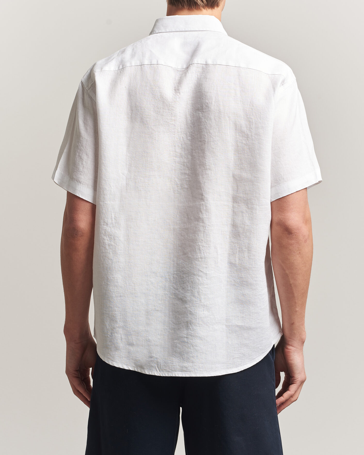 Mies | Kauluspaidat | NN07 | Deon Linen Short Sleeve Shirt White