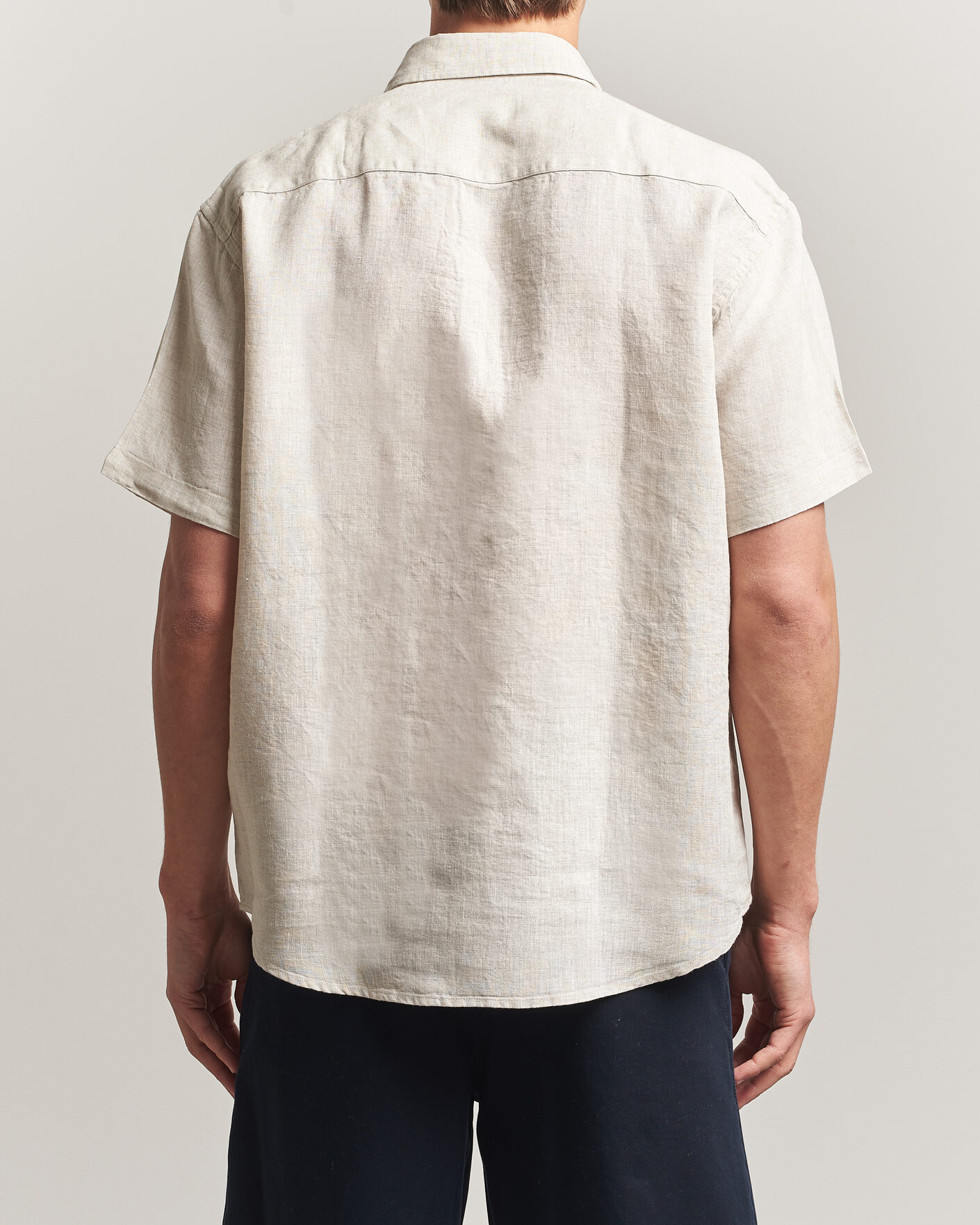 Mies | Kauluspaidat | NN07 | Deon Linen Short Sleeve Shirt Oat