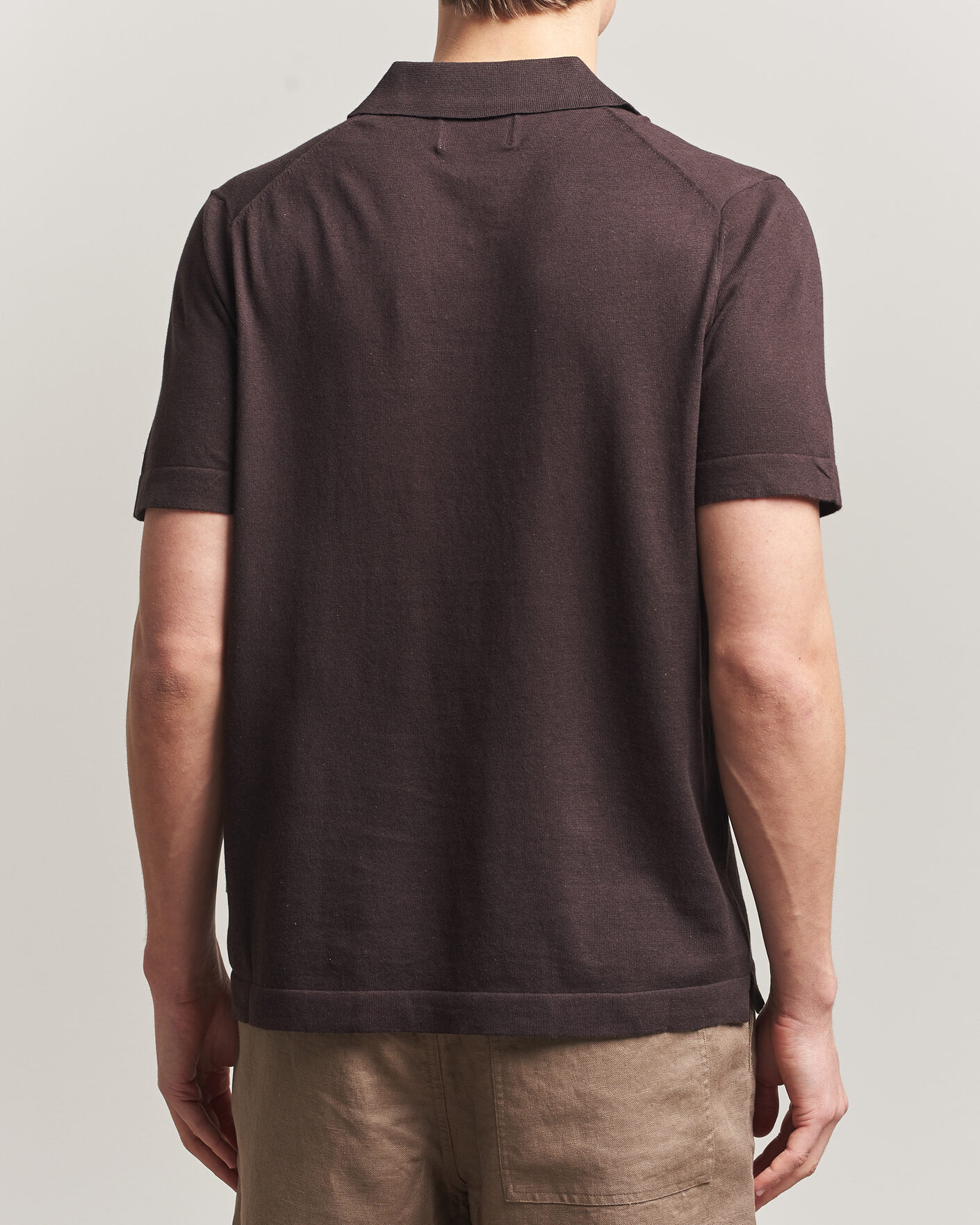 Mies | Pikeet | NN07 | Ryan Cotton/Linen Polo Dusky Port