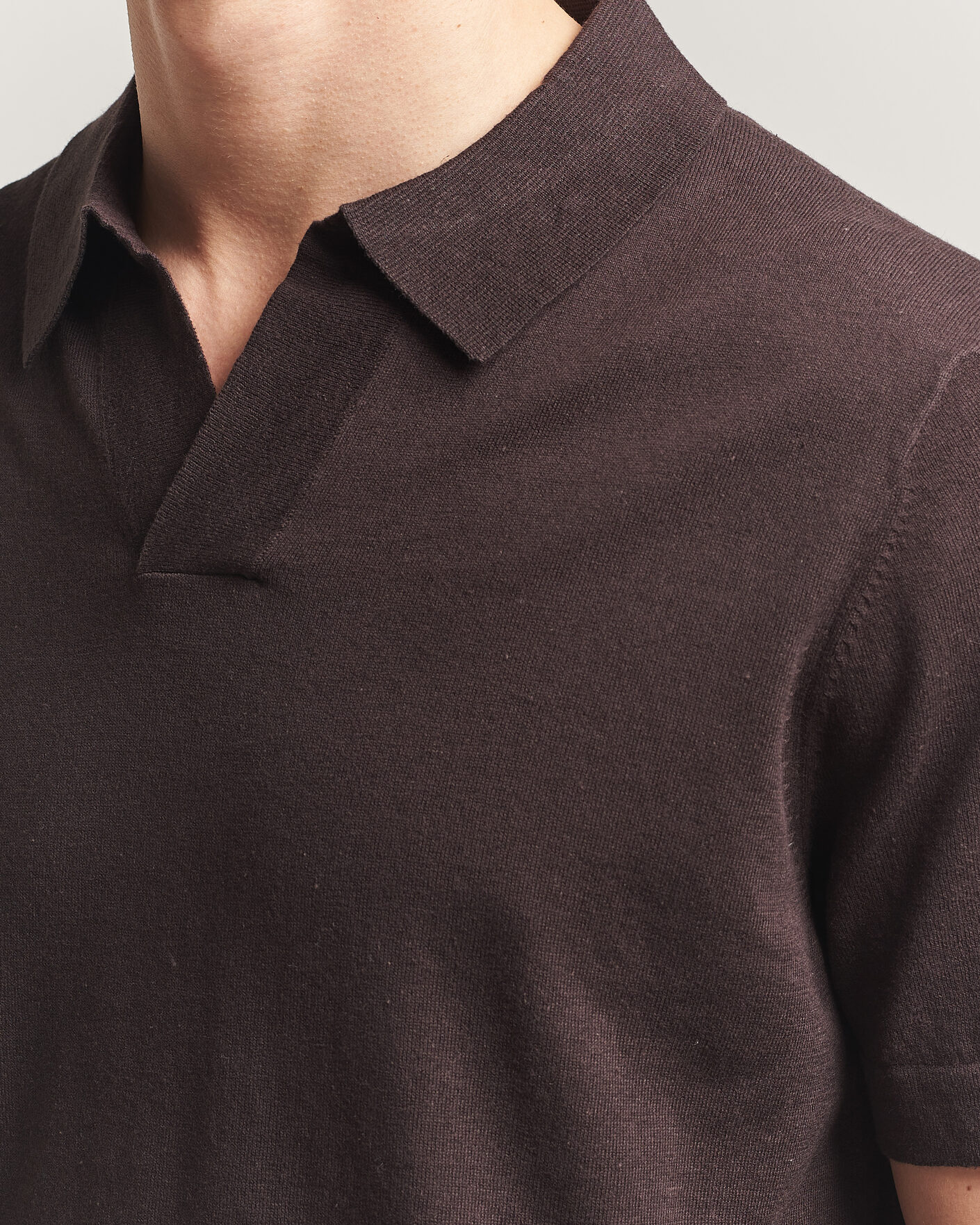 Mies | Pikeet | NN07 | Ryan Cotton/Linen Polo Dusky Port