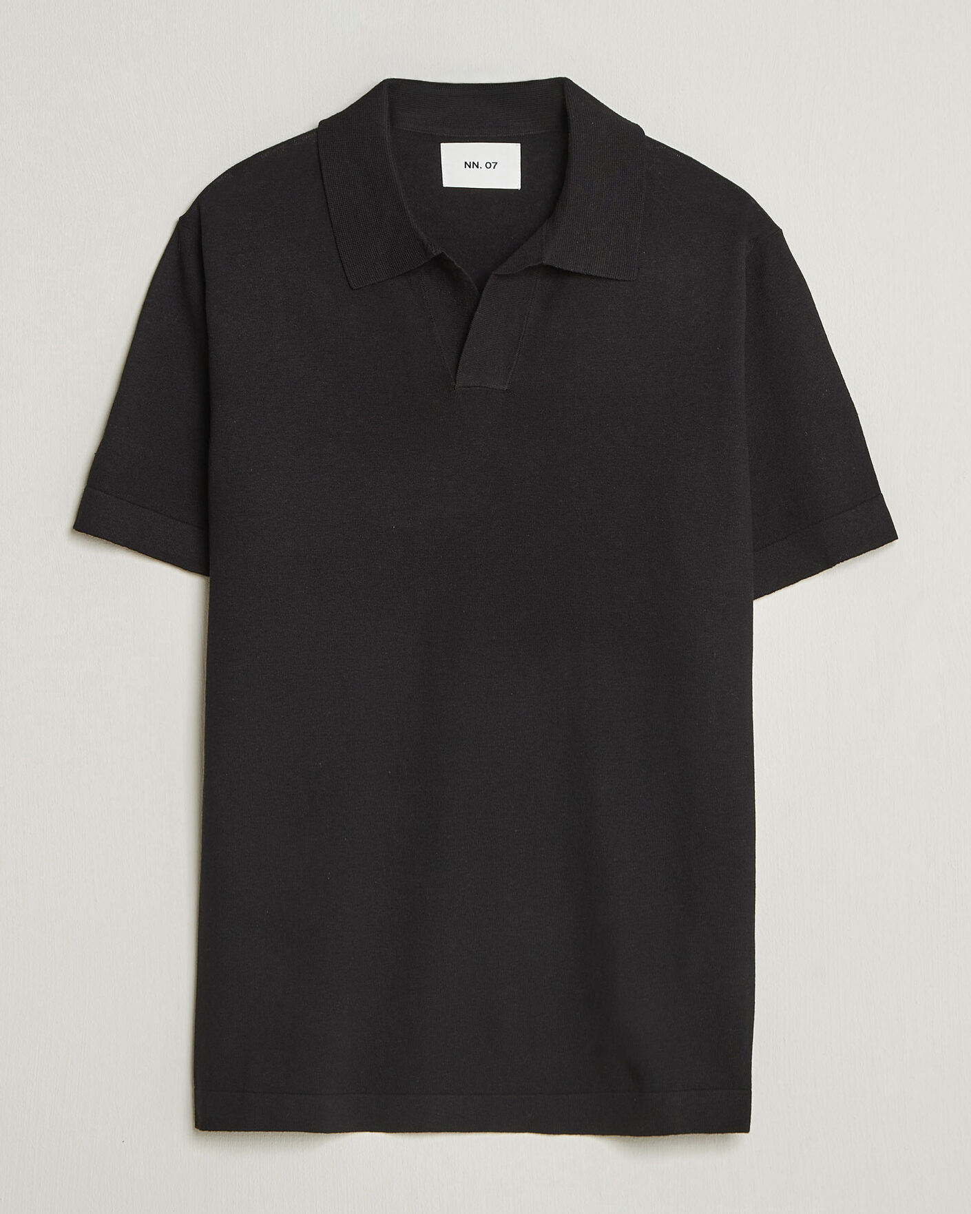 Mies | Pikeet | NN07 | Ryan Cotton/Linen Polo Black