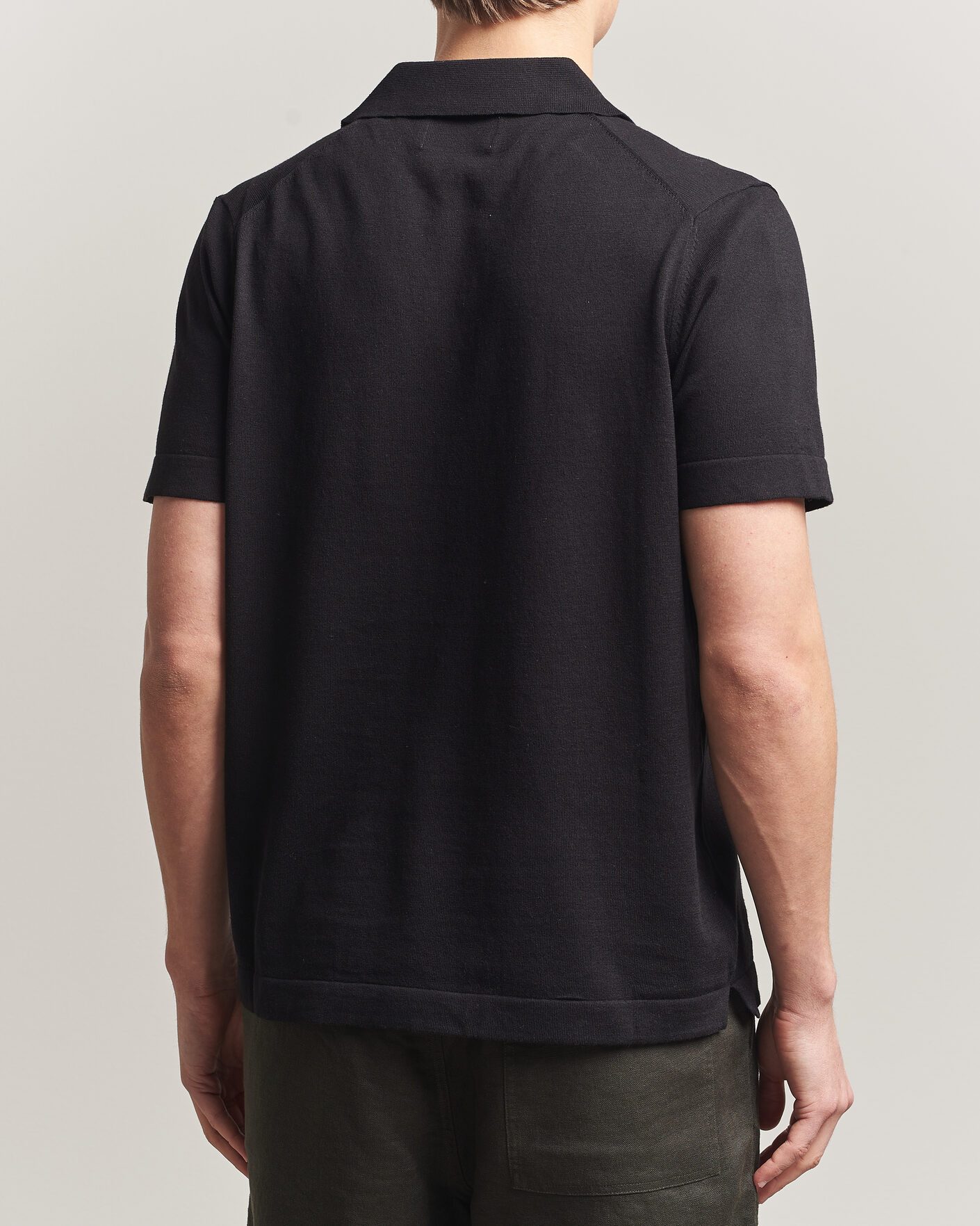Mies | Pikeet | NN07 | Ryan Cotton/Linen Polo Black