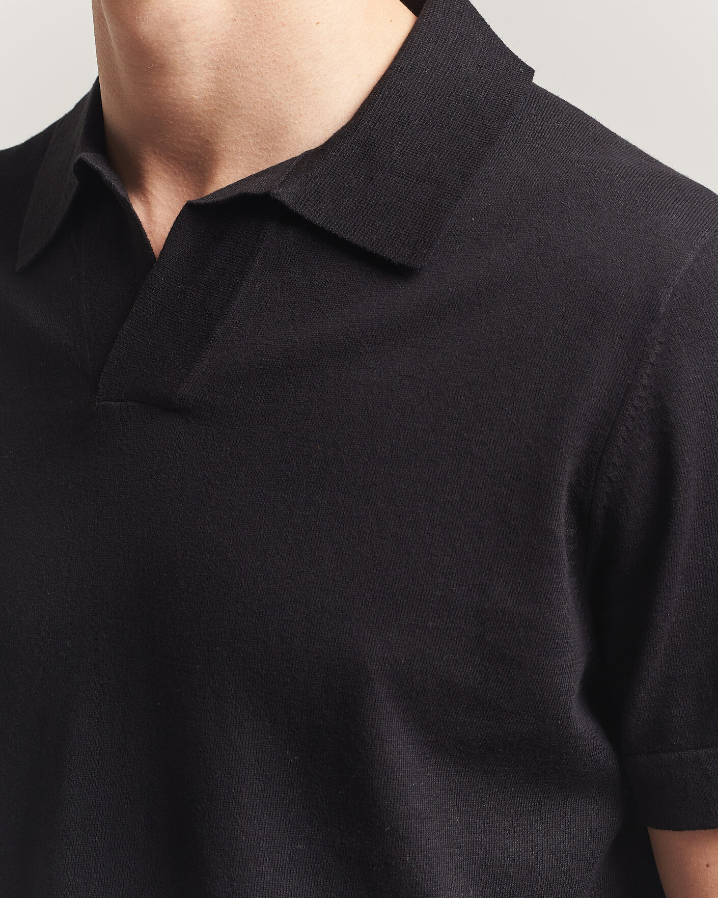 Mies | Pikeet | NN07 | Ryan Cotton/Linen Polo Black