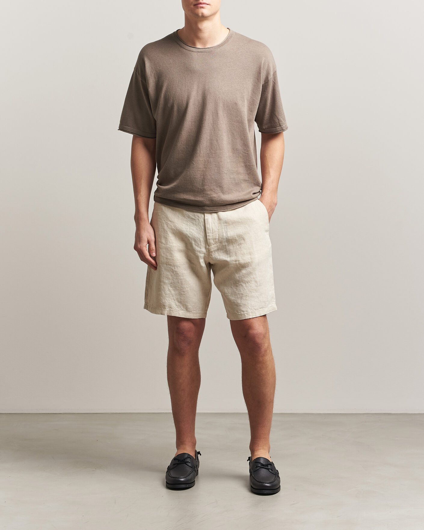 Mies | T-paidat | NN07 | Ryan Cotton/Linen T-Shirt Clay Mirage