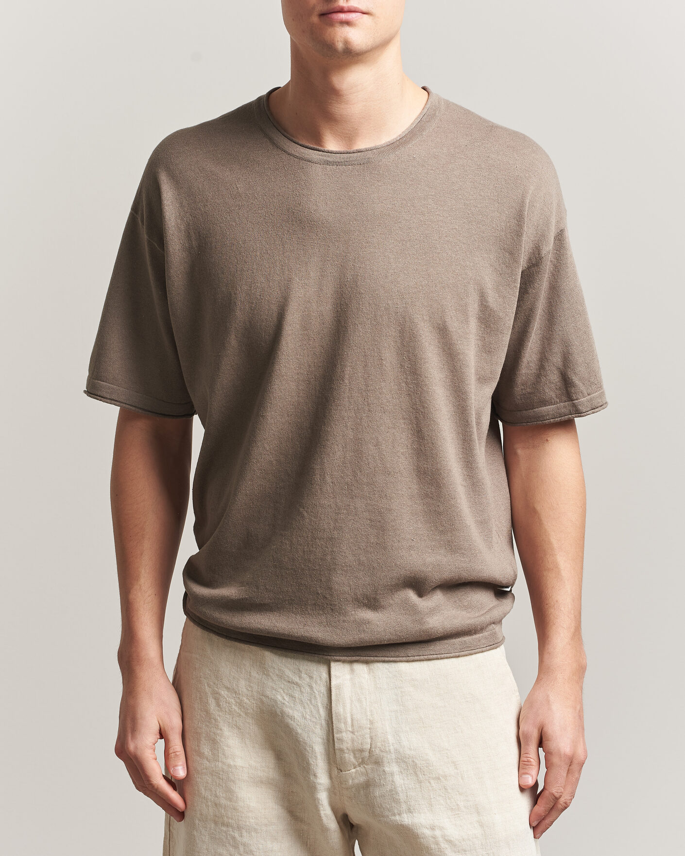Mies | T-paidat | NN07 | Ryan Cotton/Linen T-Shirt Clay Mirage