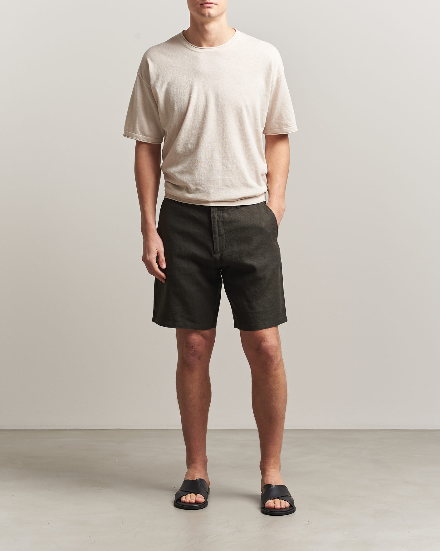 Mies | T-paidat | NN07 | Ryan Cotton/Linen T-Shirt Oat