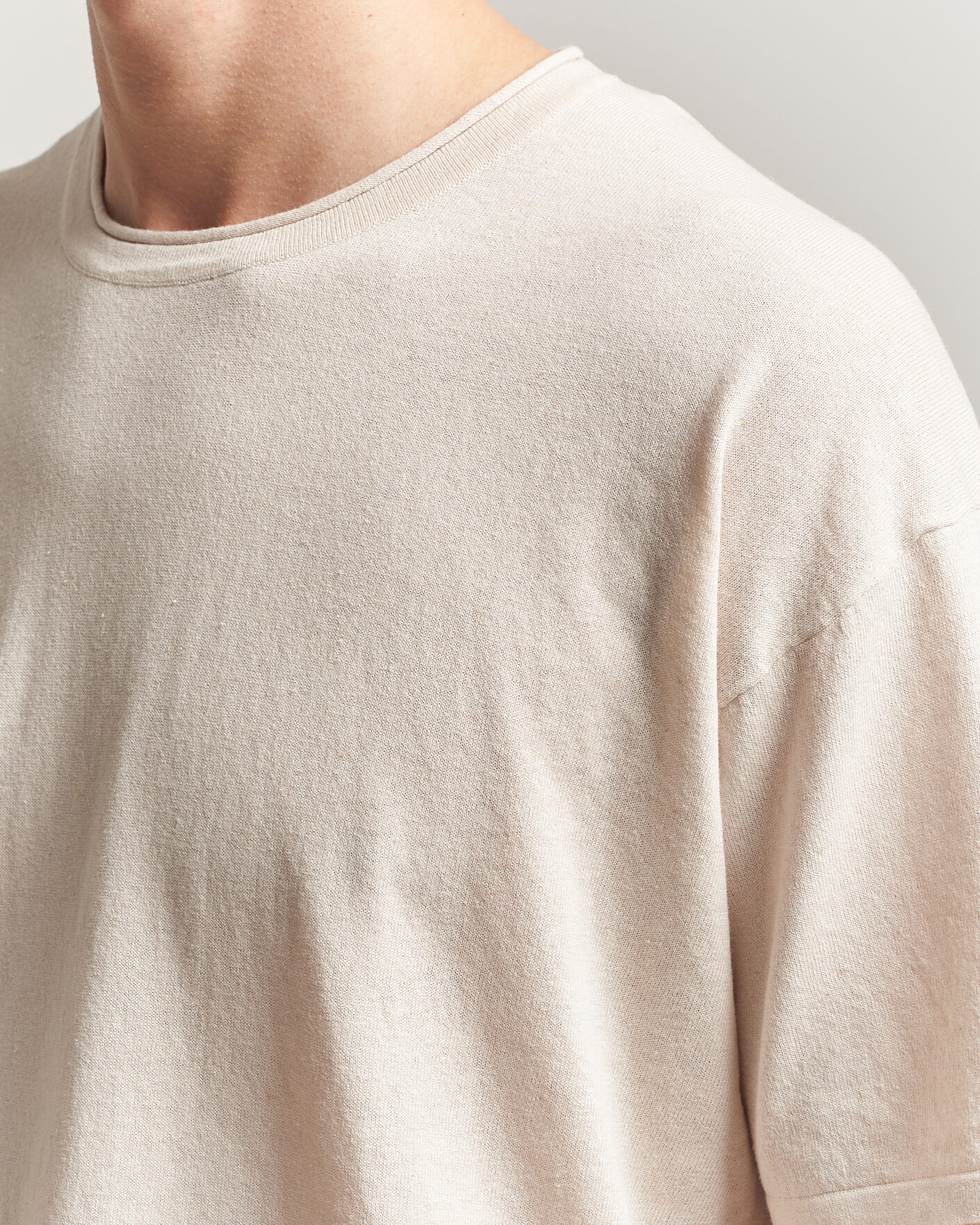 Mies | T-paidat | NN07 | Ryan Cotton/Linen T-Shirt Oat