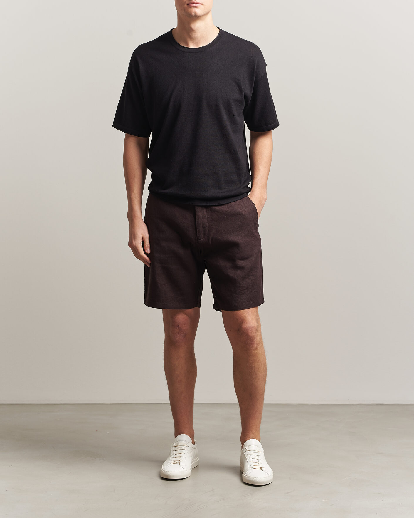 Mies | T-paidat | NN07 | Ryan Cotton/Linen T-Shirt Black
