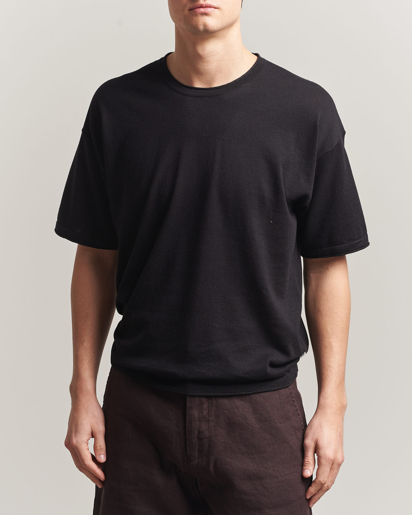 Mies | T-paidat | NN07 | Ryan Cotton/Linen T-Shirt Black
