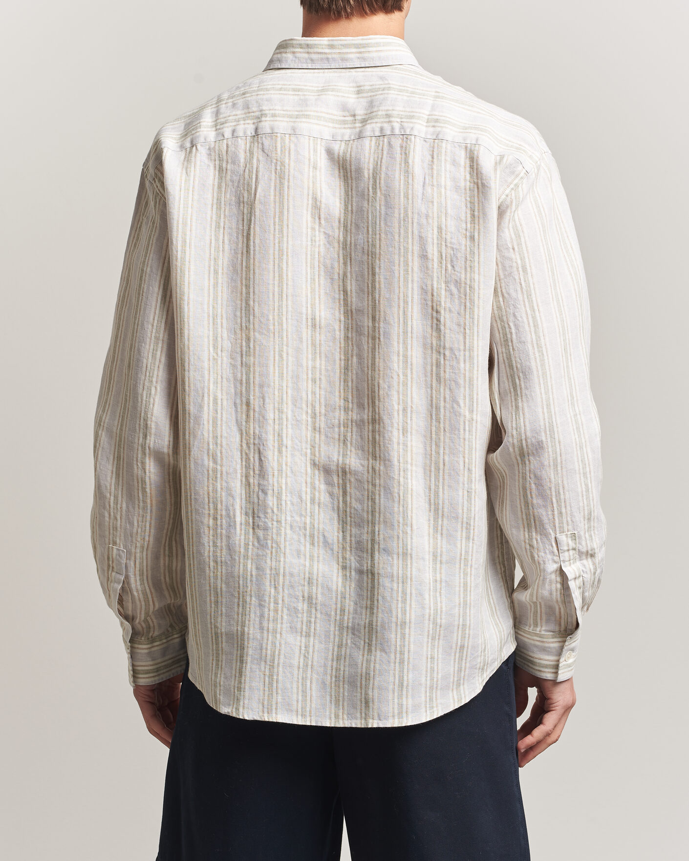 Mies | Kauluspaidat | NN07 | Deon Linen Shirt Mint Stripe