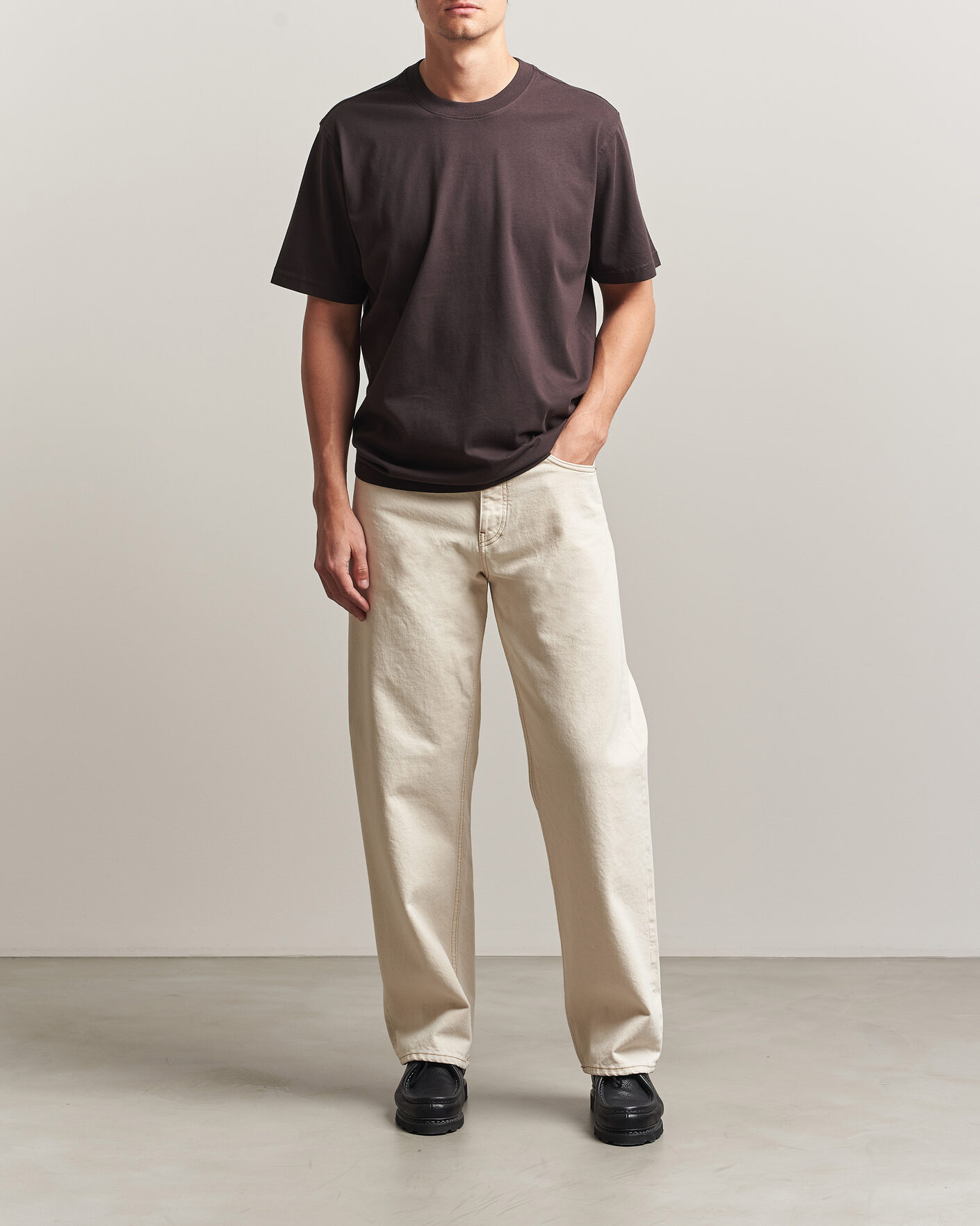 Mies | T-paidat | NN07 | Adam Crew Neck T-Shirt Dusky Port