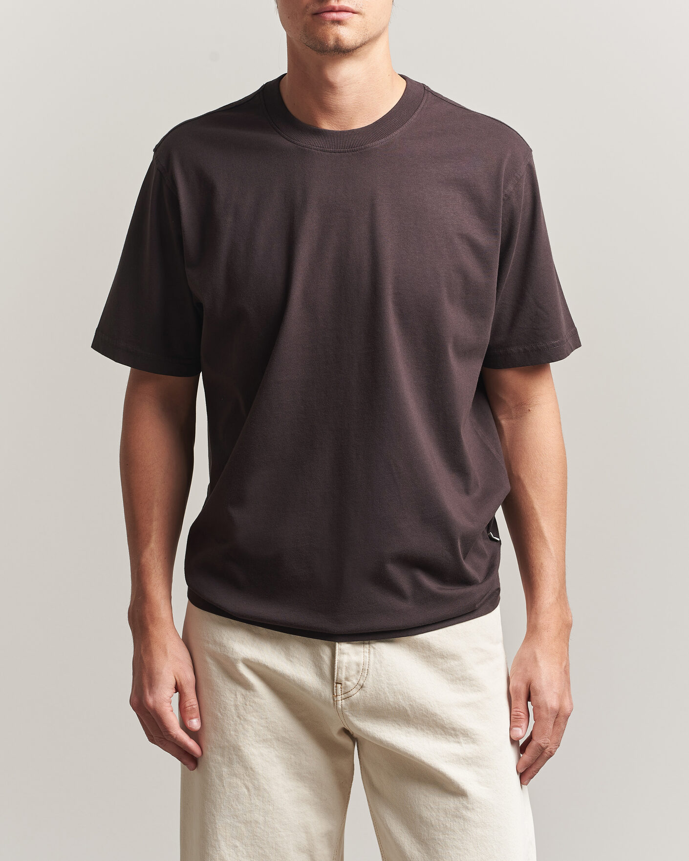 Mies | T-paidat | NN07 | Adam Crew Neck T-Shirt Dusky Port