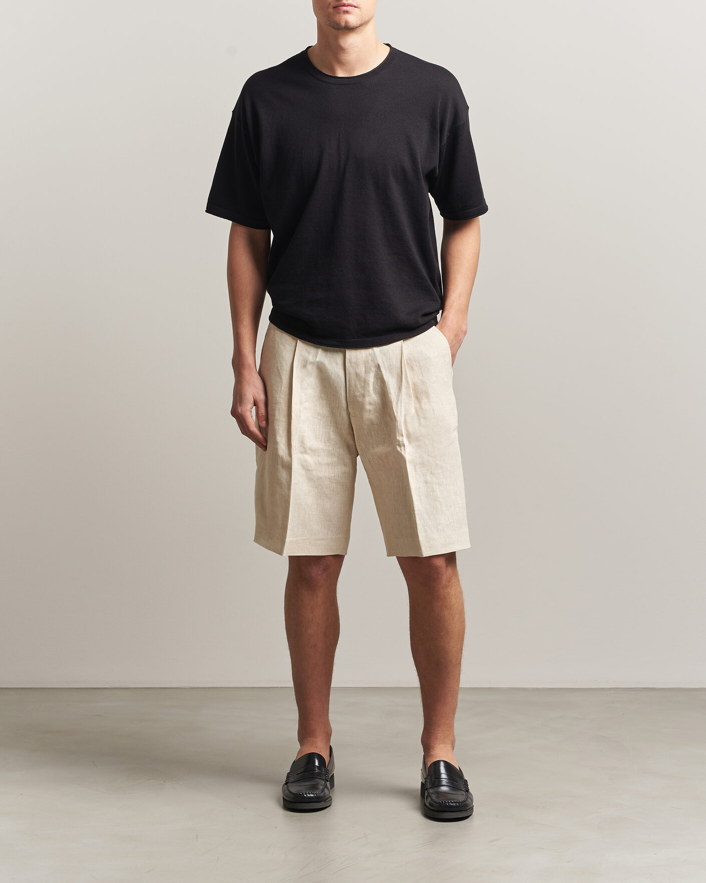 Mies | Shortsit | NN07 | Kay Relaxed Fit Linen Drawstring Shorts Oat