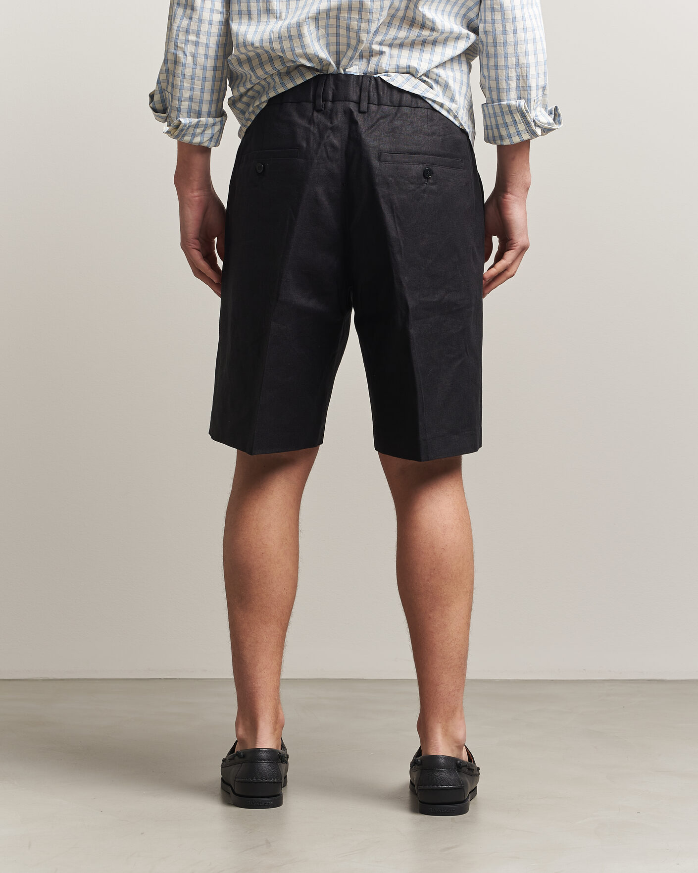 Mies | Shortsit | NN07 | Kay Relaxed Fit Linen Drawstring Shorts Black