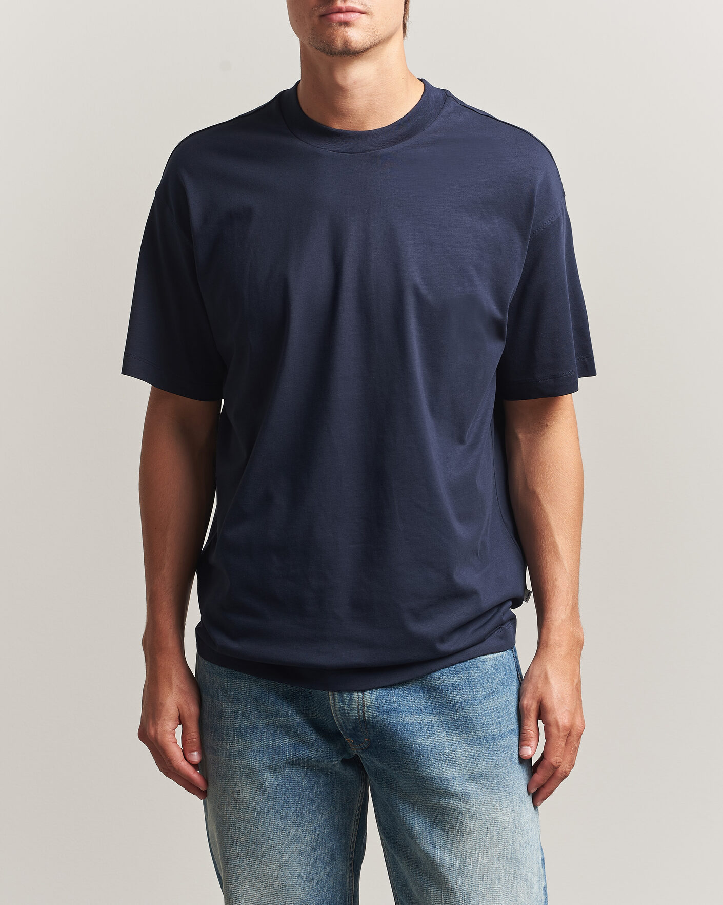 Mies | T-paidat | NN07 | Lionel Suvin Cotton Crew Neck T-Shirt Navy Blue
