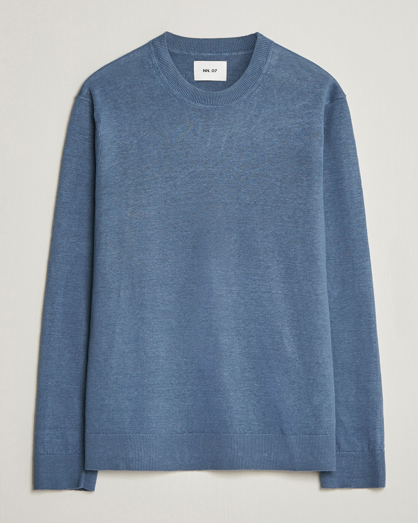 Mies | Puserot | NN07 | Ted Linen Knitted Sweater Stone Blue