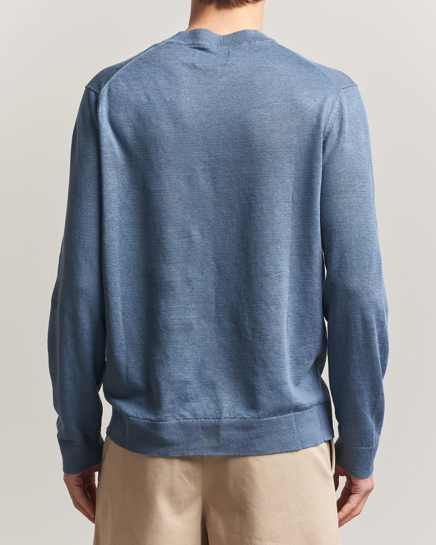 Mies | Puserot | NN07 | Ted Linen Knitted Sweater Stone Blue