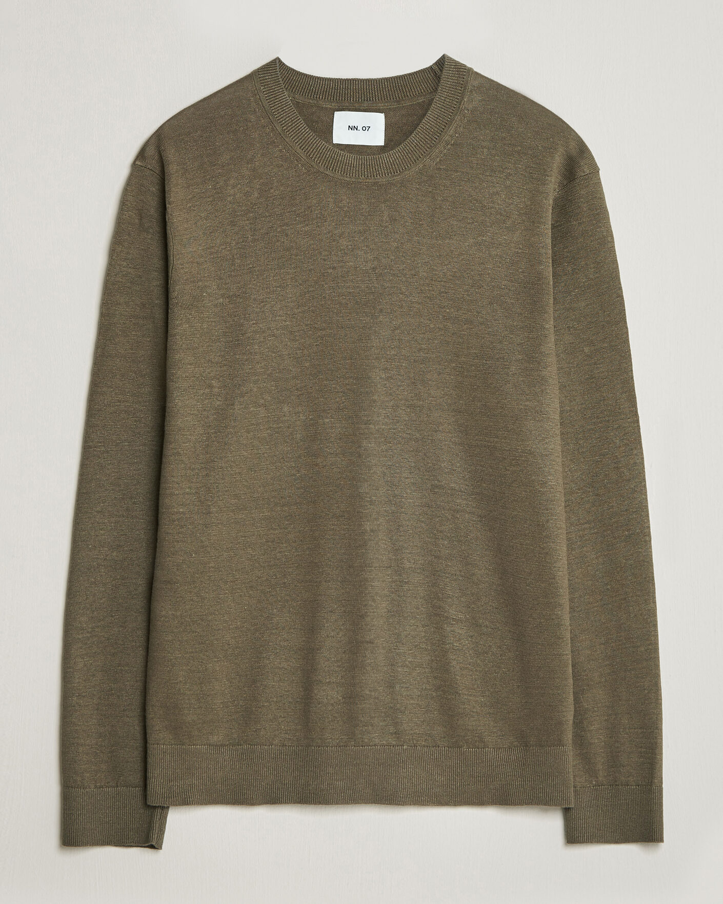 Mies | Puserot | NN07 | Ted Linen Knitted Sweater Capers Green