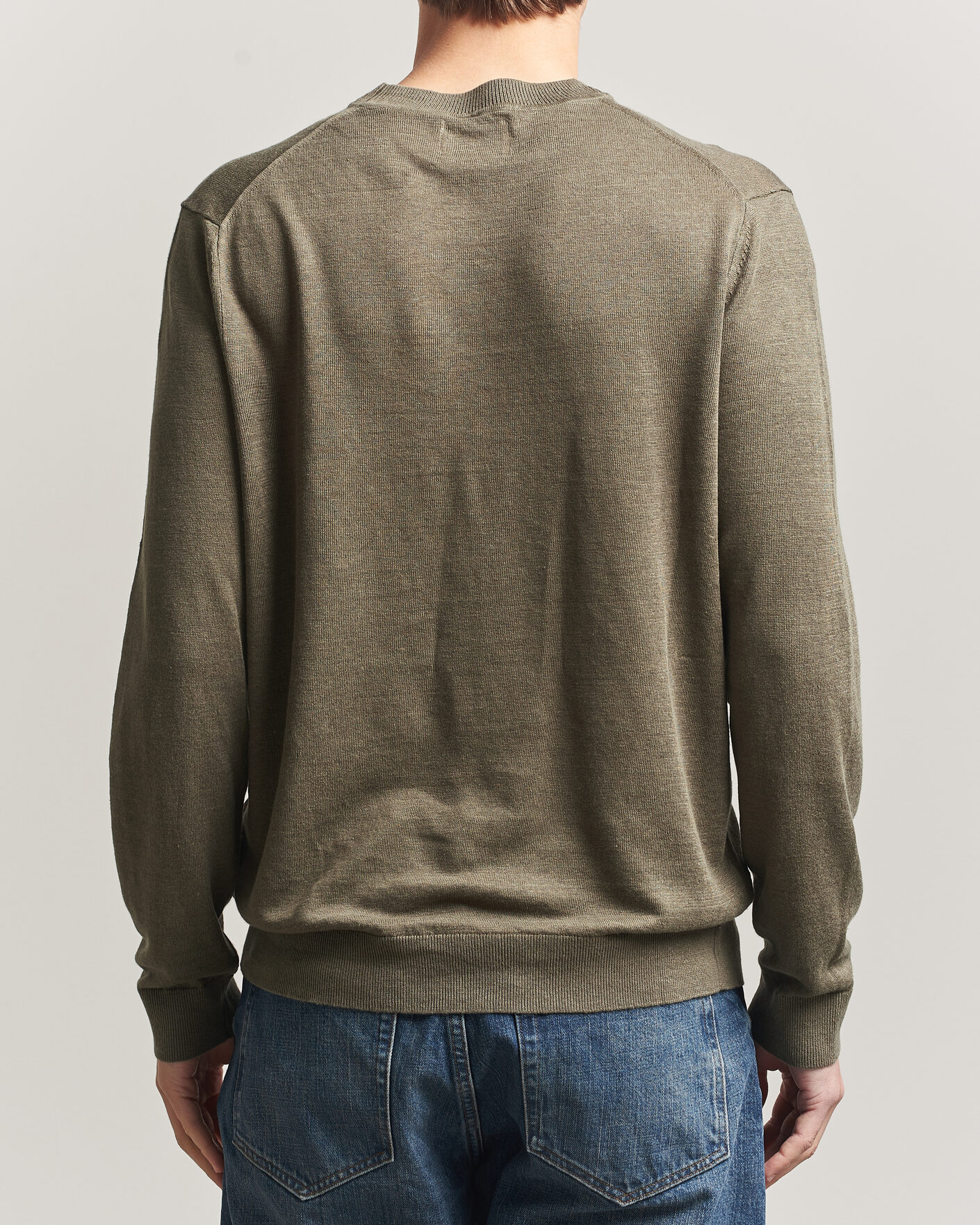 Mies | Puserot | NN07 | Ted Linen Knitted Sweater Capers Green