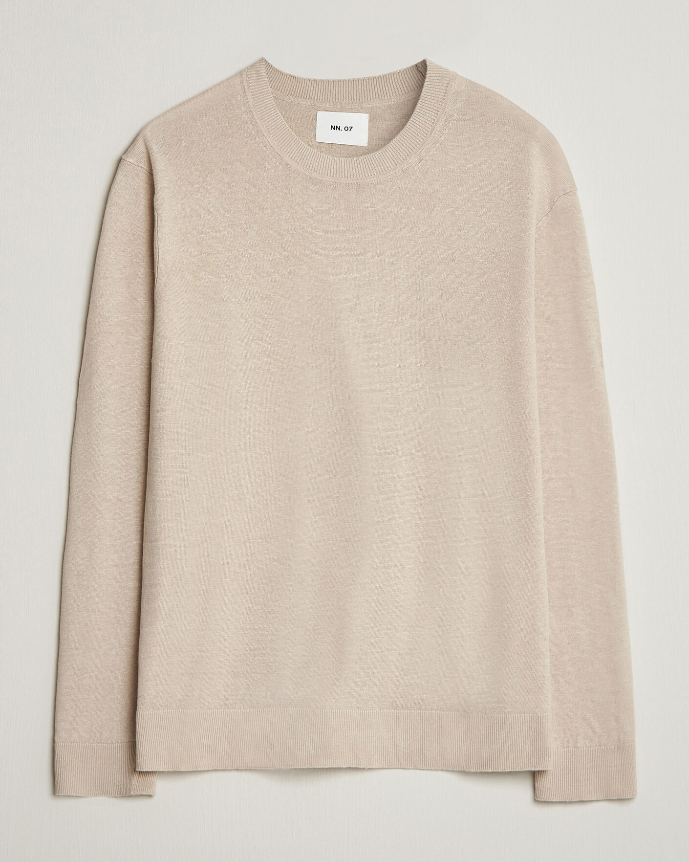 Mies | Puserot | NN07 | Ted Linen Knitted Sweater Oat