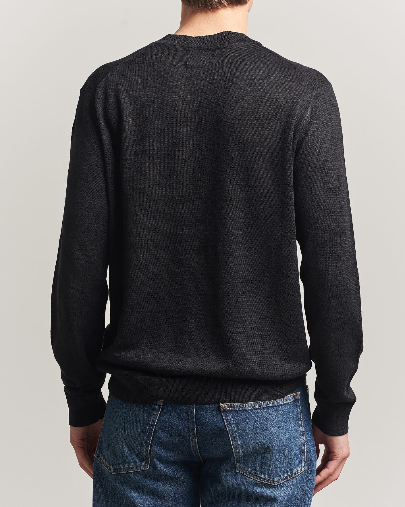 Mies | Puserot | NN07 | Ted Linen Knitted Sweater Black