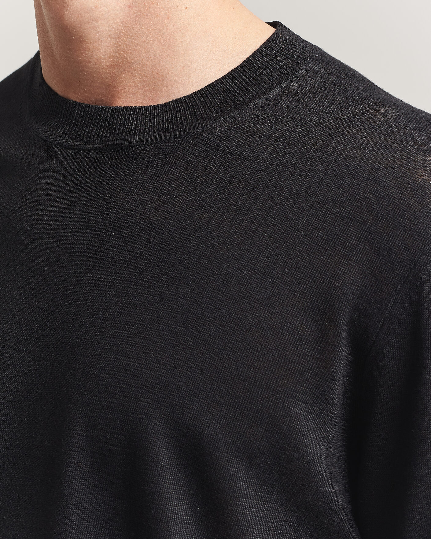 Mies | Puserot | NN07 | Ted Linen Knitted Sweater Black