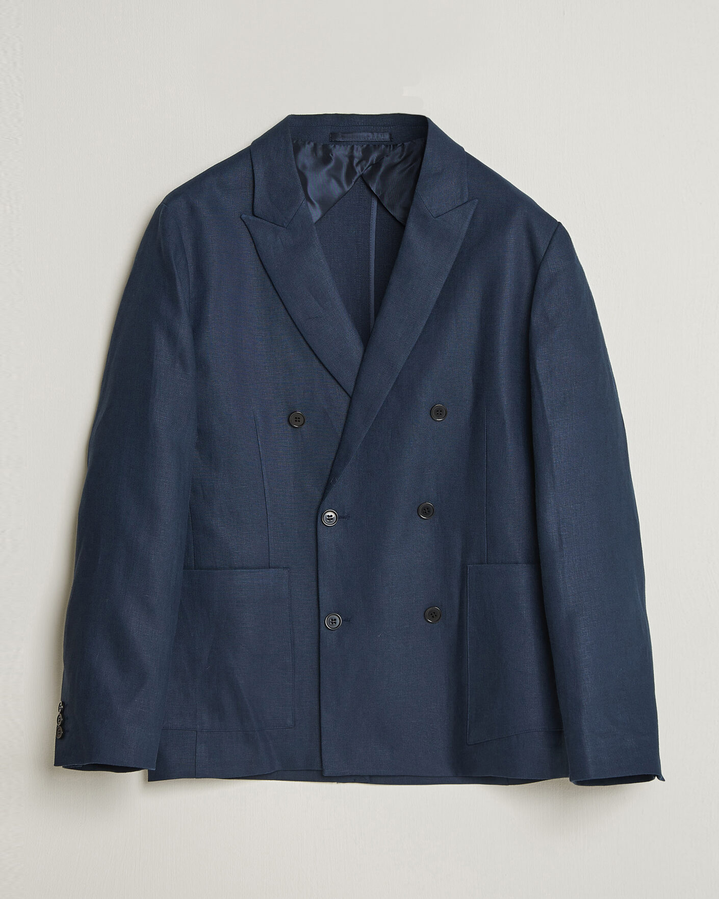 Mies | Pikkutakit | NN07 | Jordin Linen Double Breasted Blazer Navy Blue