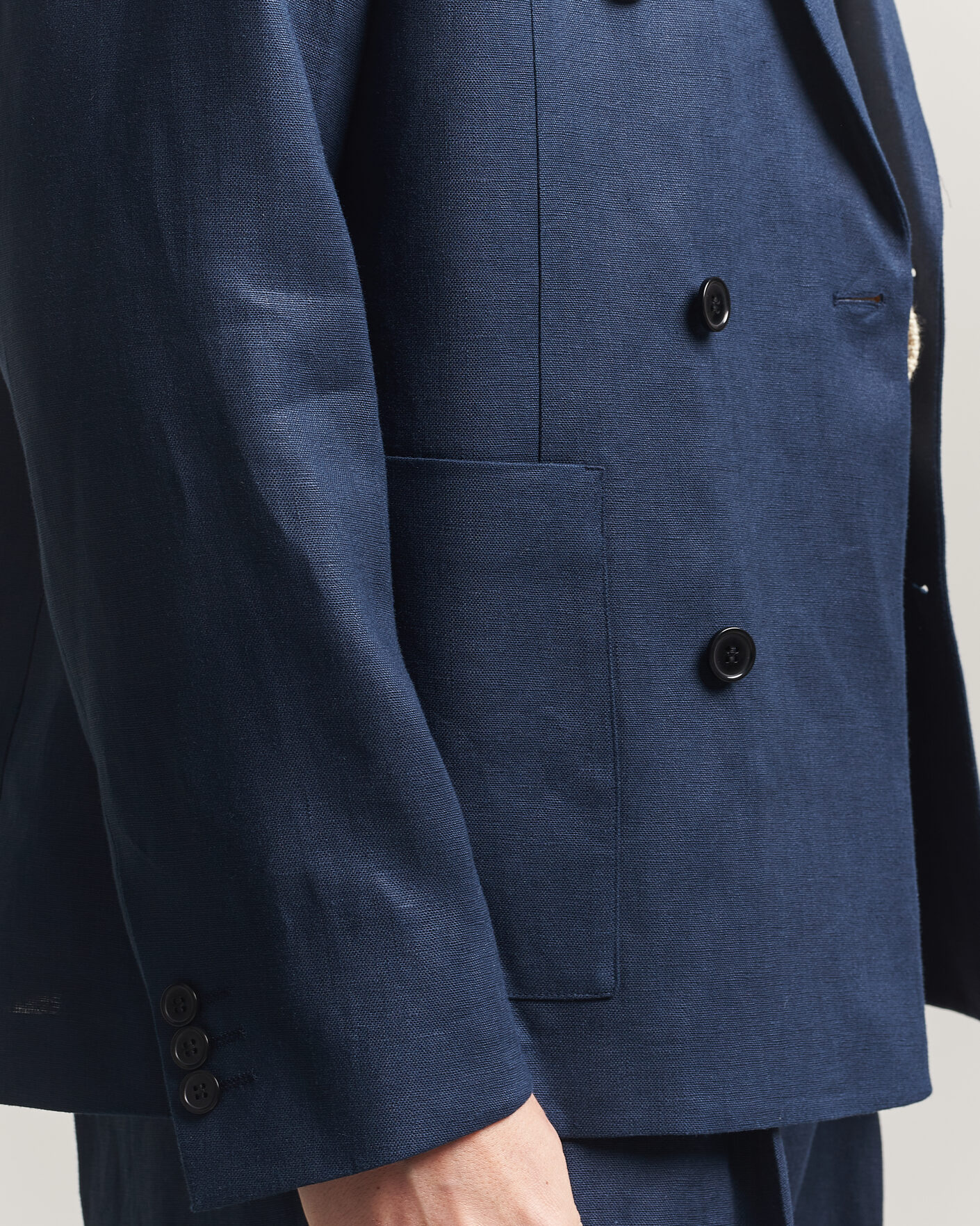 Mies | Pikkutakit | NN07 | Jordin Linen Double Breasted Blazer Navy Blue