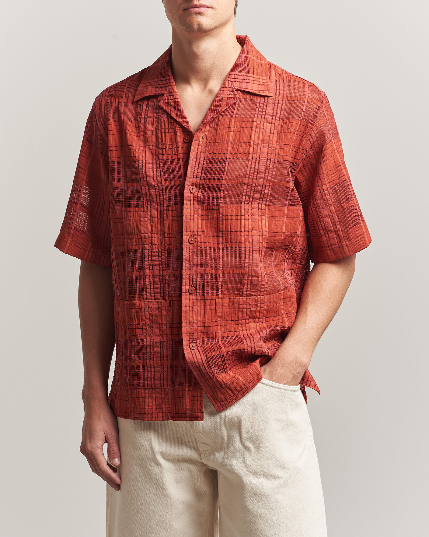 Mies | Kauluspaidat | NN07 | Ben Short Sleeve Shirt Sienna Heat