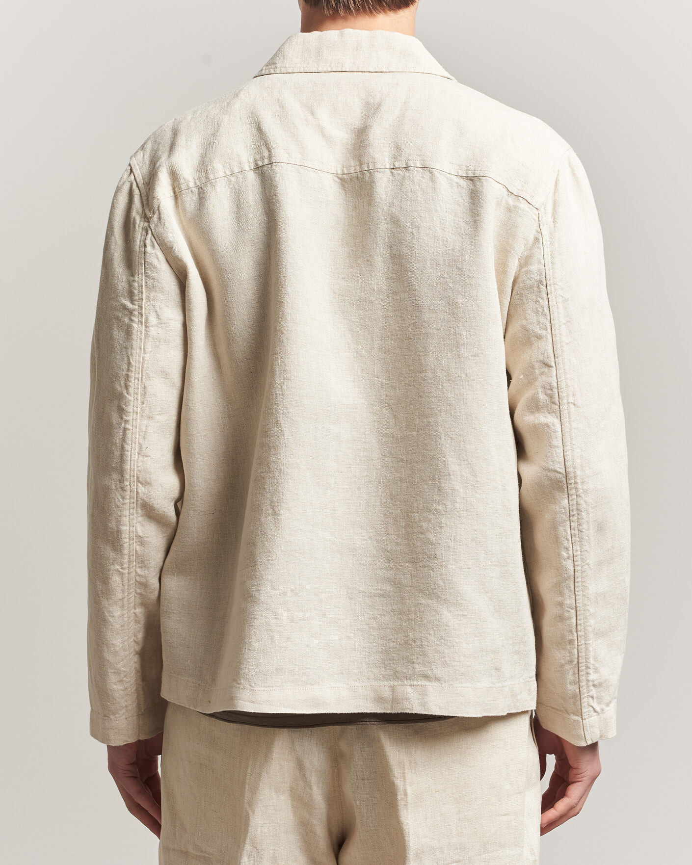 Mies | Kauluspaidat | NN07 | Morgan Linen Overshirt Oat