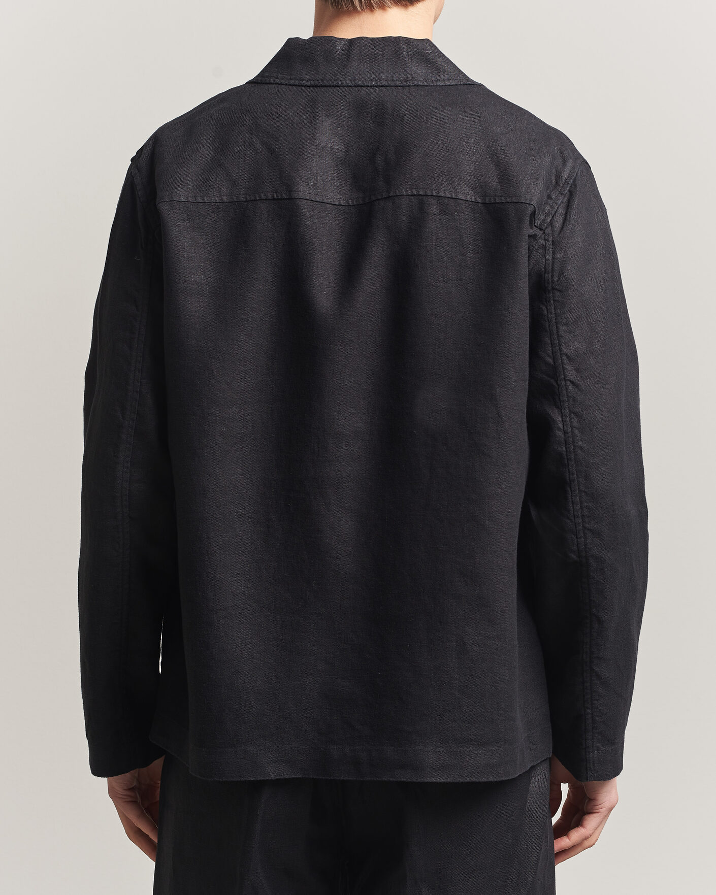Mies | Kauluspaidat | NN07 | Morgan Linen Overshirt Black