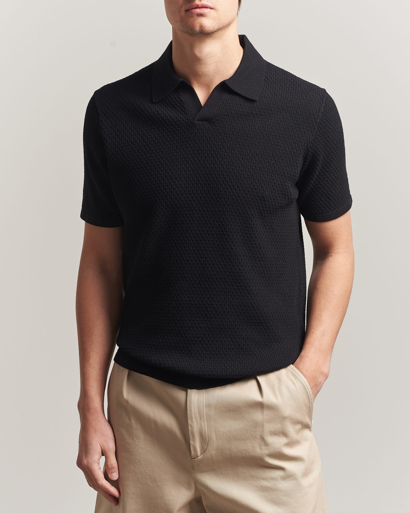 Mies | Pikeet | NN07 | Paul Knitted Polo Black