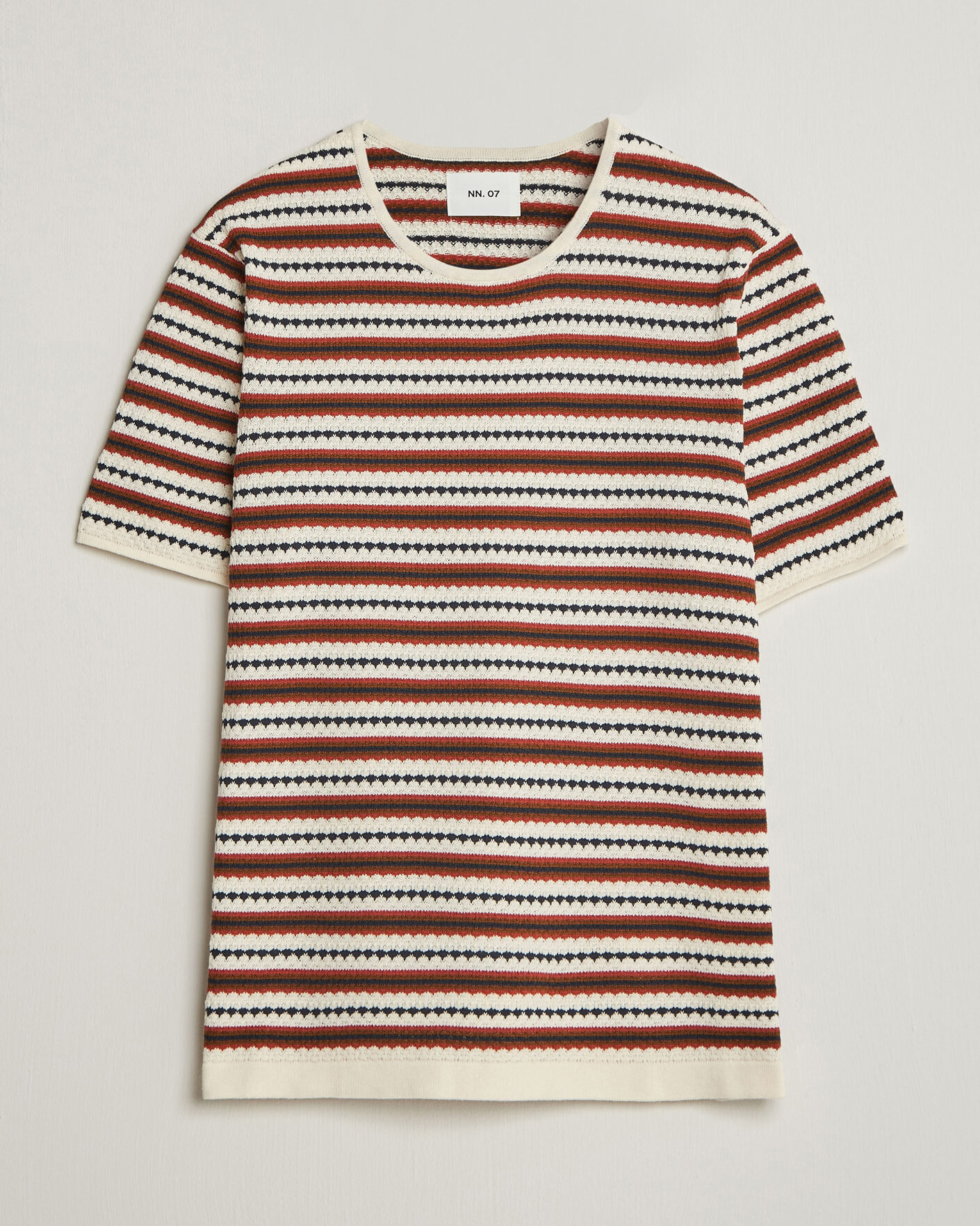 Mies | T-paidat | NN07 | Bari Knitted Striped T-Shirt Multi