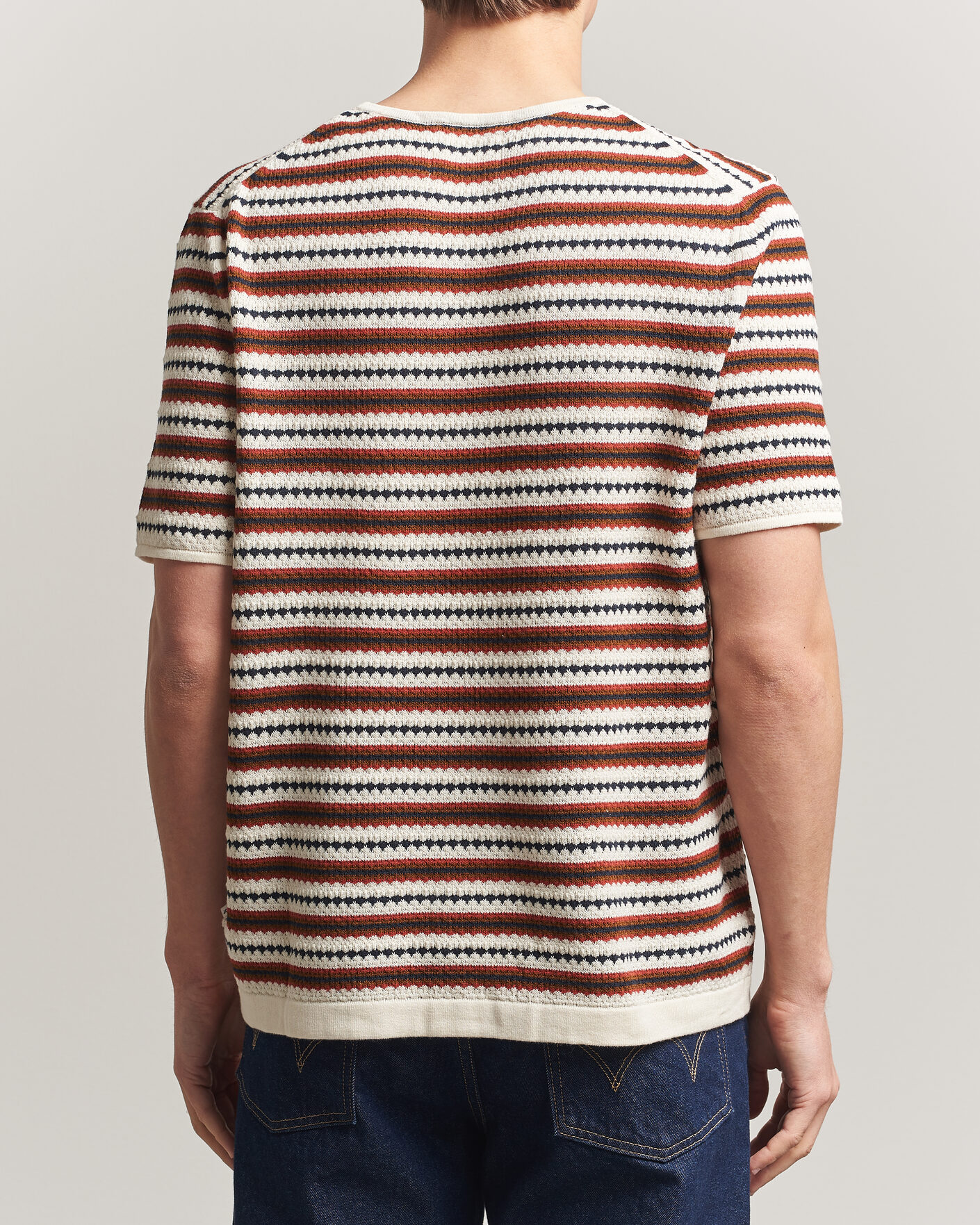 Mies | T-paidat | NN07 | Bari Knitted Striped T-Shirt Multi