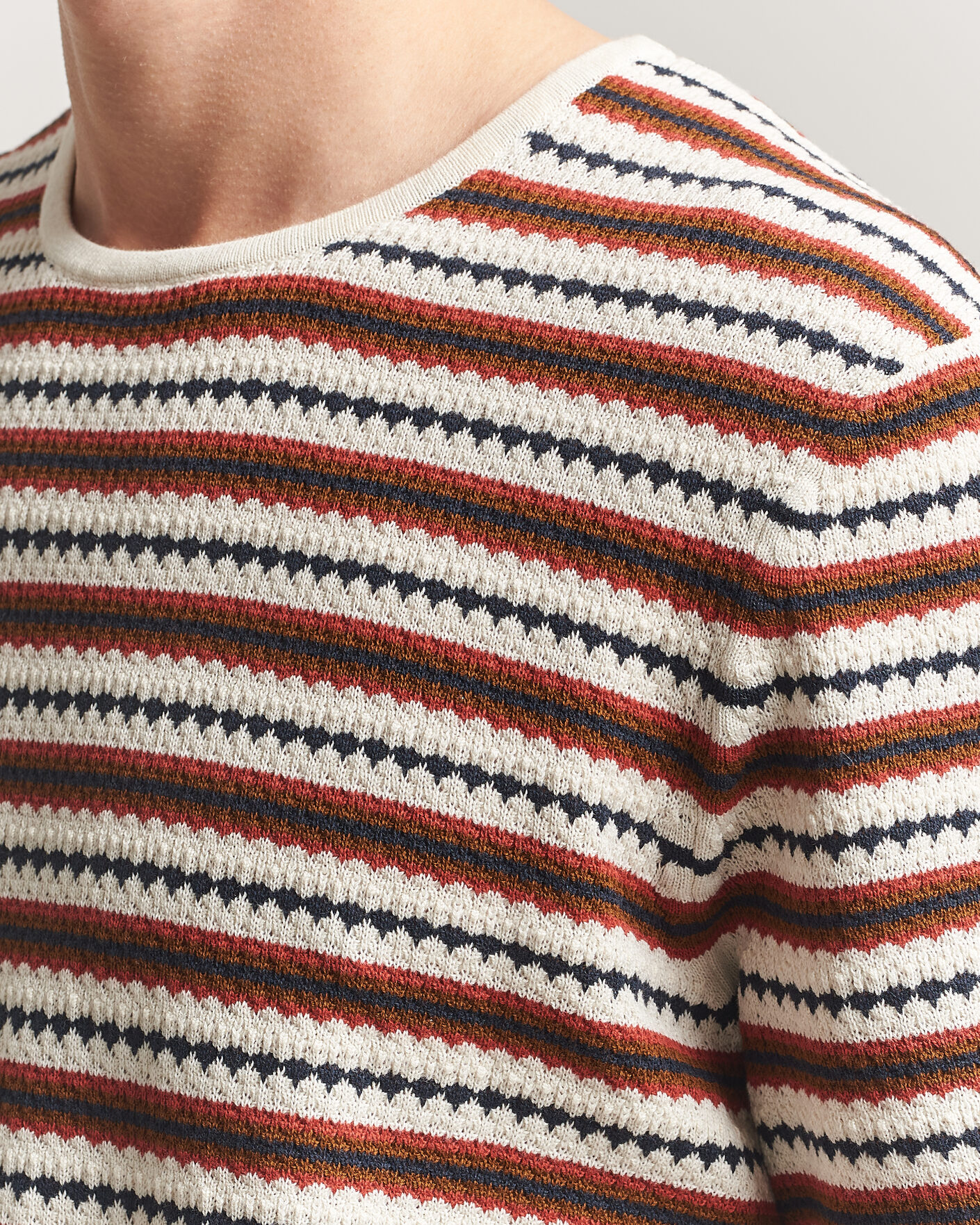 Mies | T-paidat | NN07 | Bari Knitted Striped T-Shirt Multi