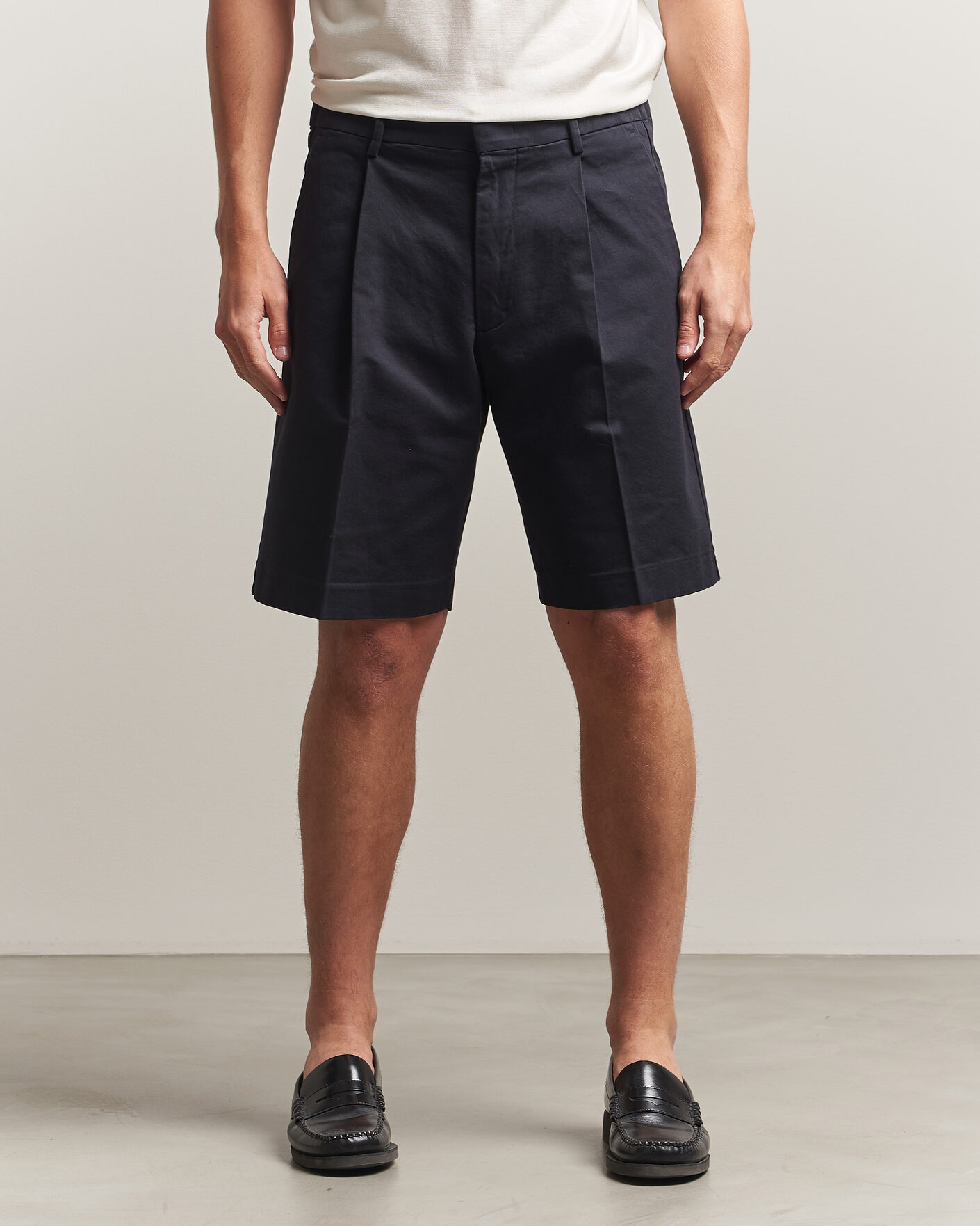 Mies | Shortsit | NN07 | Kay Relaxed Fit Cotton Drawstring Shorts Navy Blue
