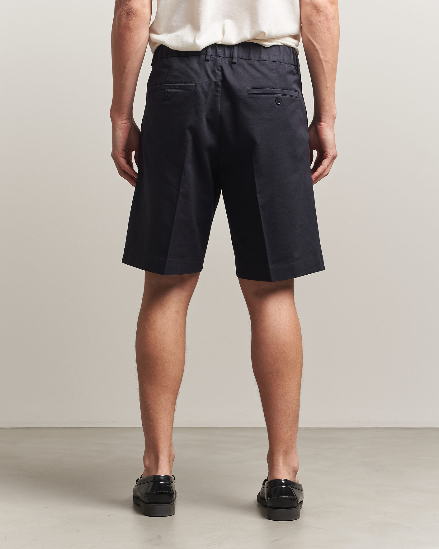 Mies | Shortsit | NN07 | Kay Relaxed Fit Cotton Drawstring Shorts Navy Blue