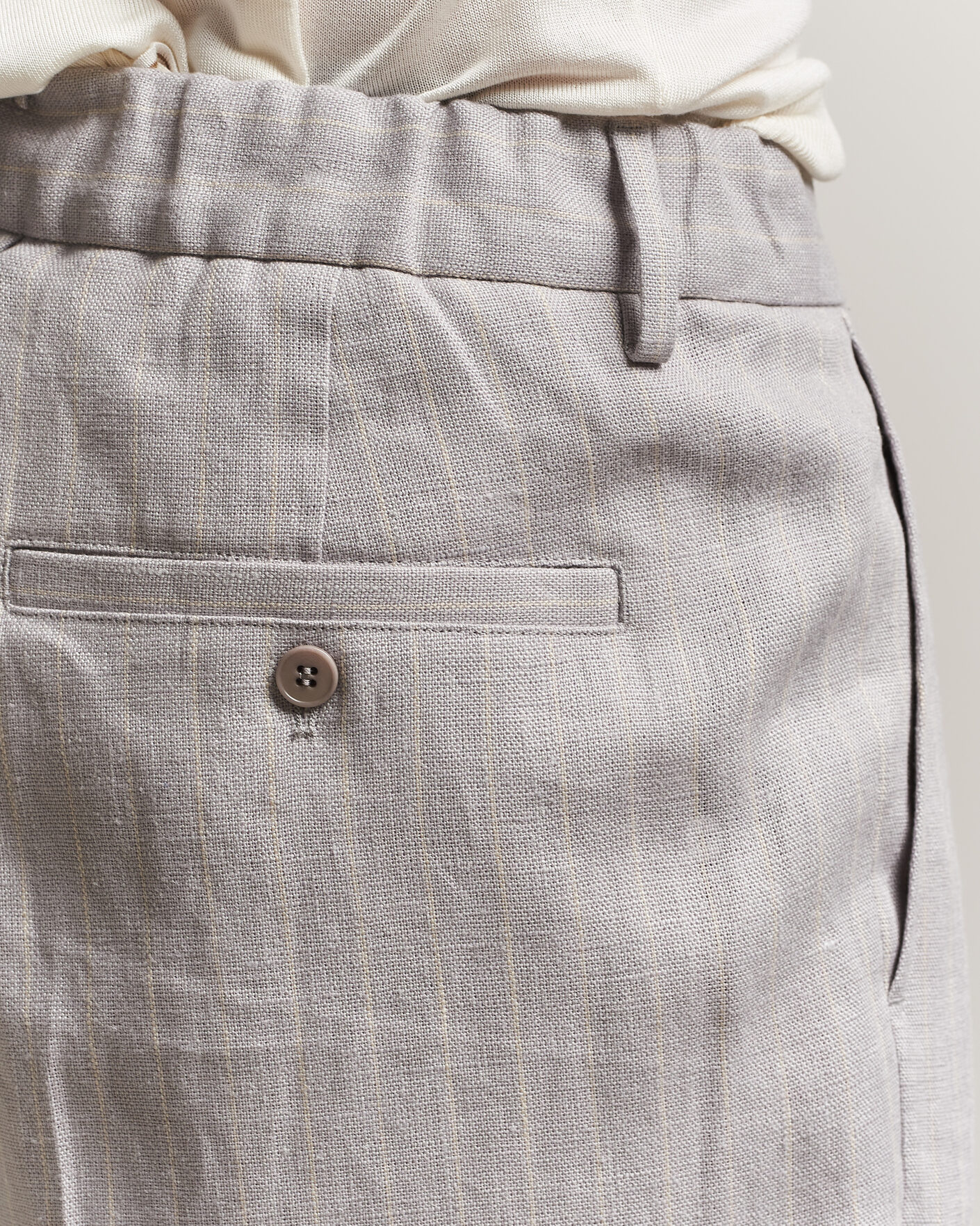 Mies | Housut | NN07 | Kay Pinstriped Pleated Linen Trousers Grey