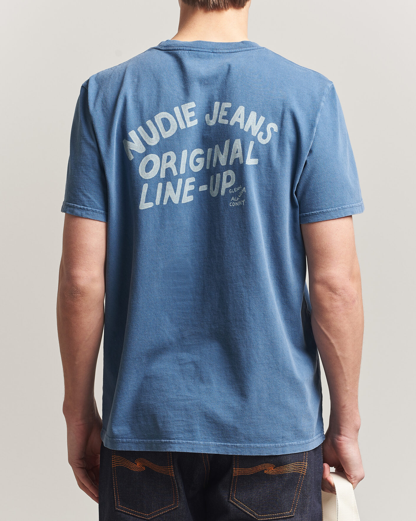 Mies | T-paidat | Nudie Jeans | Roy OG Line-Up T-Shirt French Blue