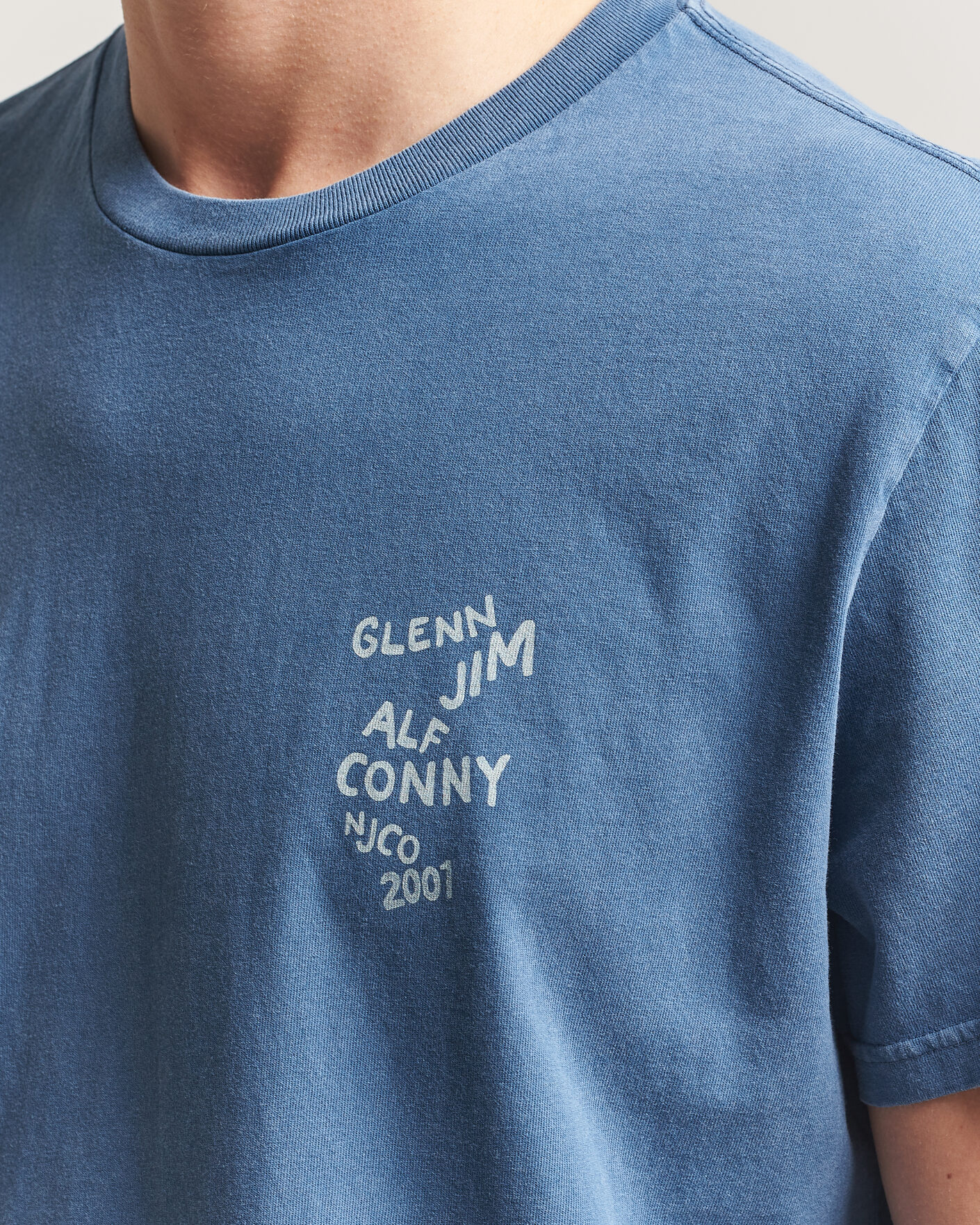 Mies | T-paidat | Nudie Jeans | Roy OG Line-Up T-Shirt French Blue