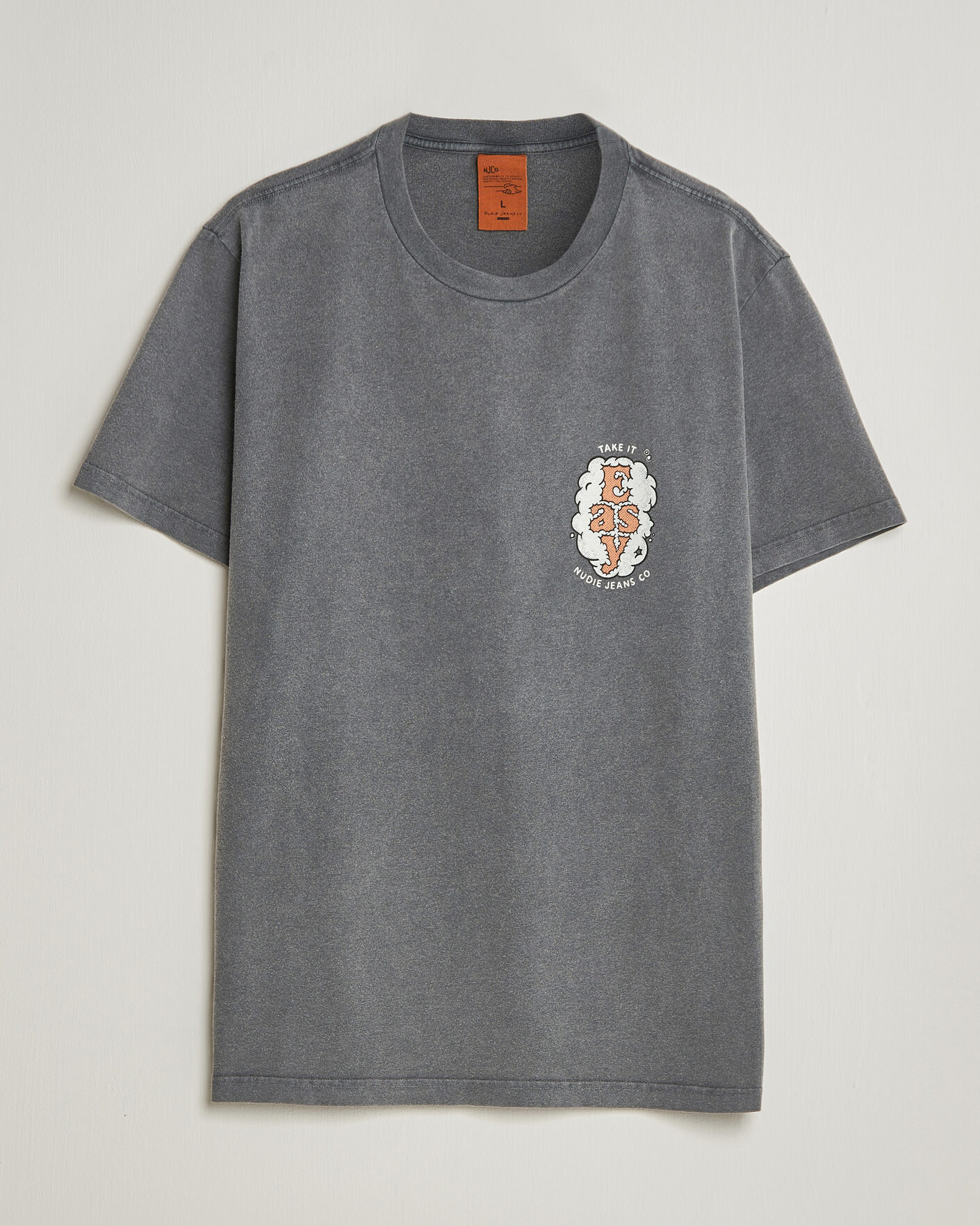Mies | T-paidat | Nudie Jeans | Roy Easy Cloud T-Shirt Antracite